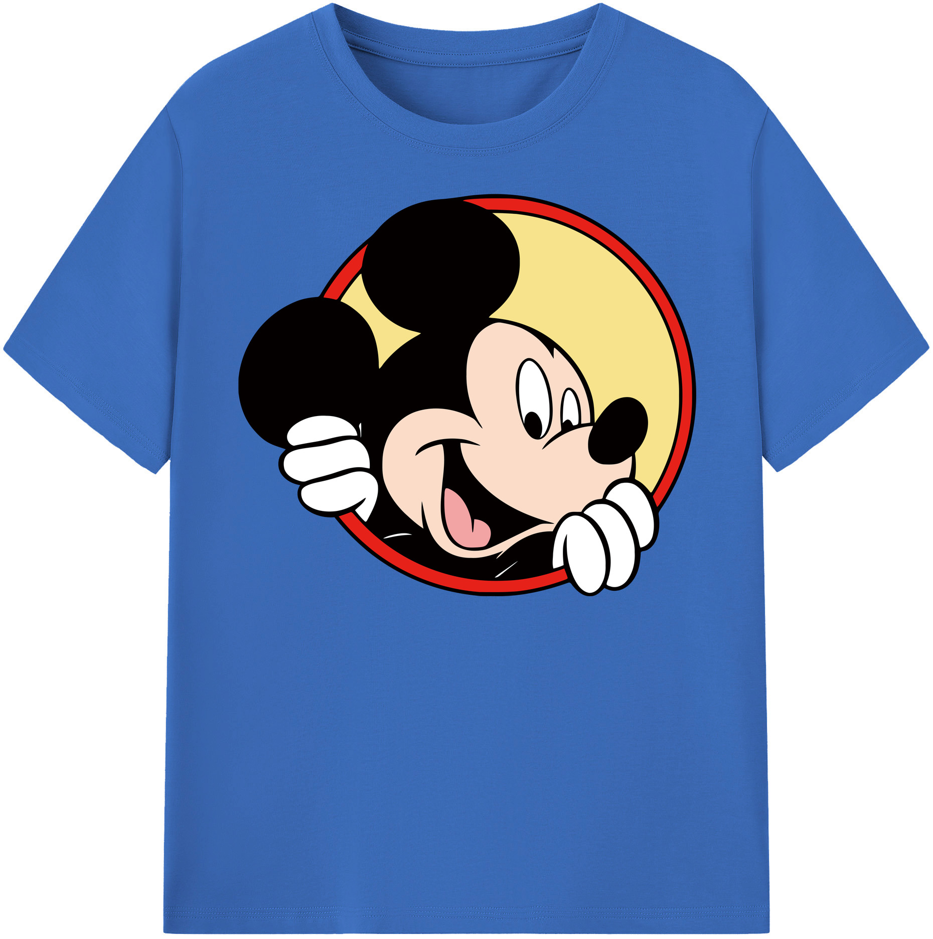 （画像用） ミッキーマウス Mickey Mouse 綿100％半袖Tシャツ（フロントプリント）