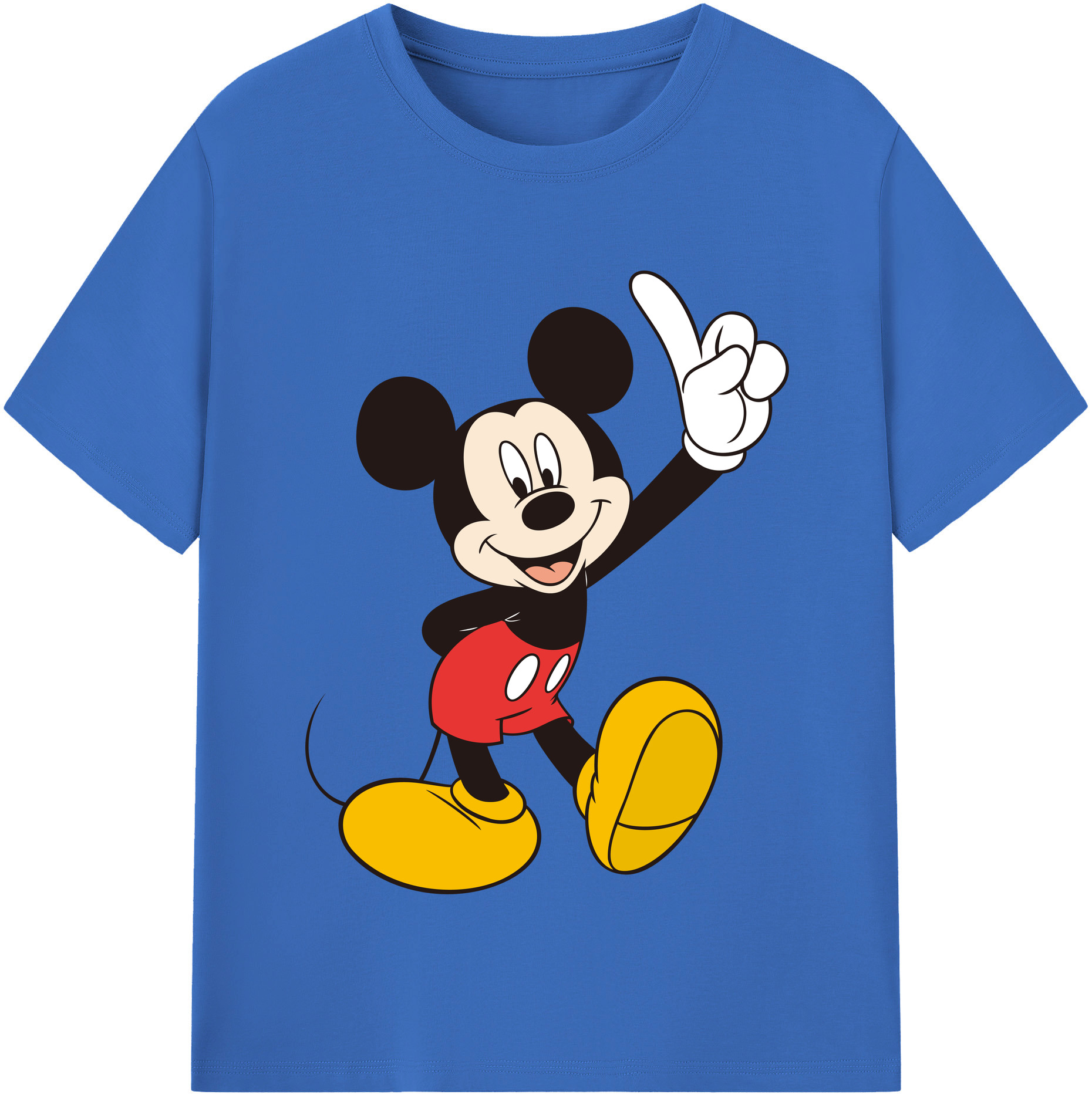 （画像用） ミッキーマウス Mickey Mouse 綿100％半袖Tシャツ（フロントプリント）