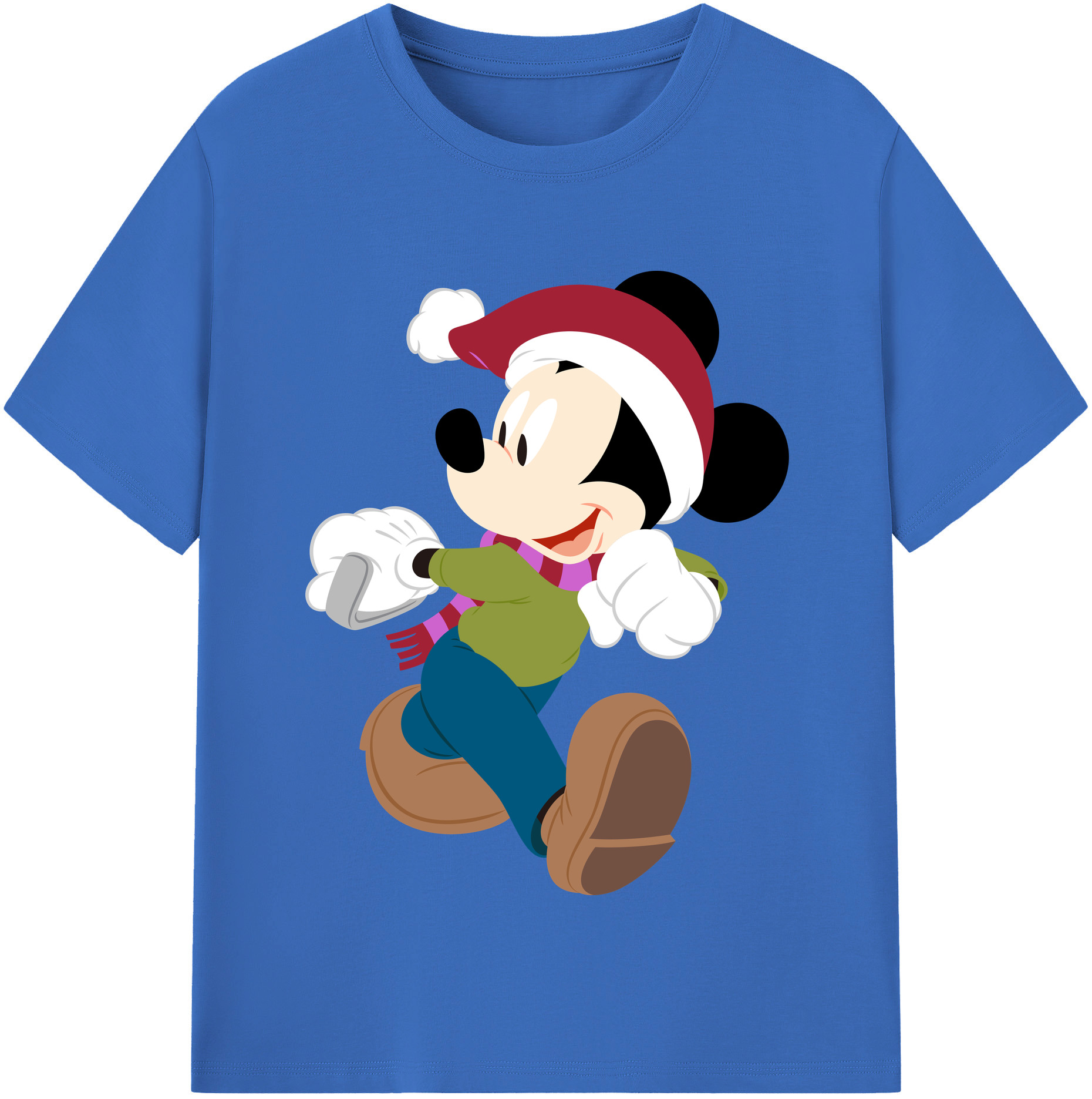（画像用） ミッキーマウス Mickey Mouse 綿100％半袖Tシャツ（フロントプリント）