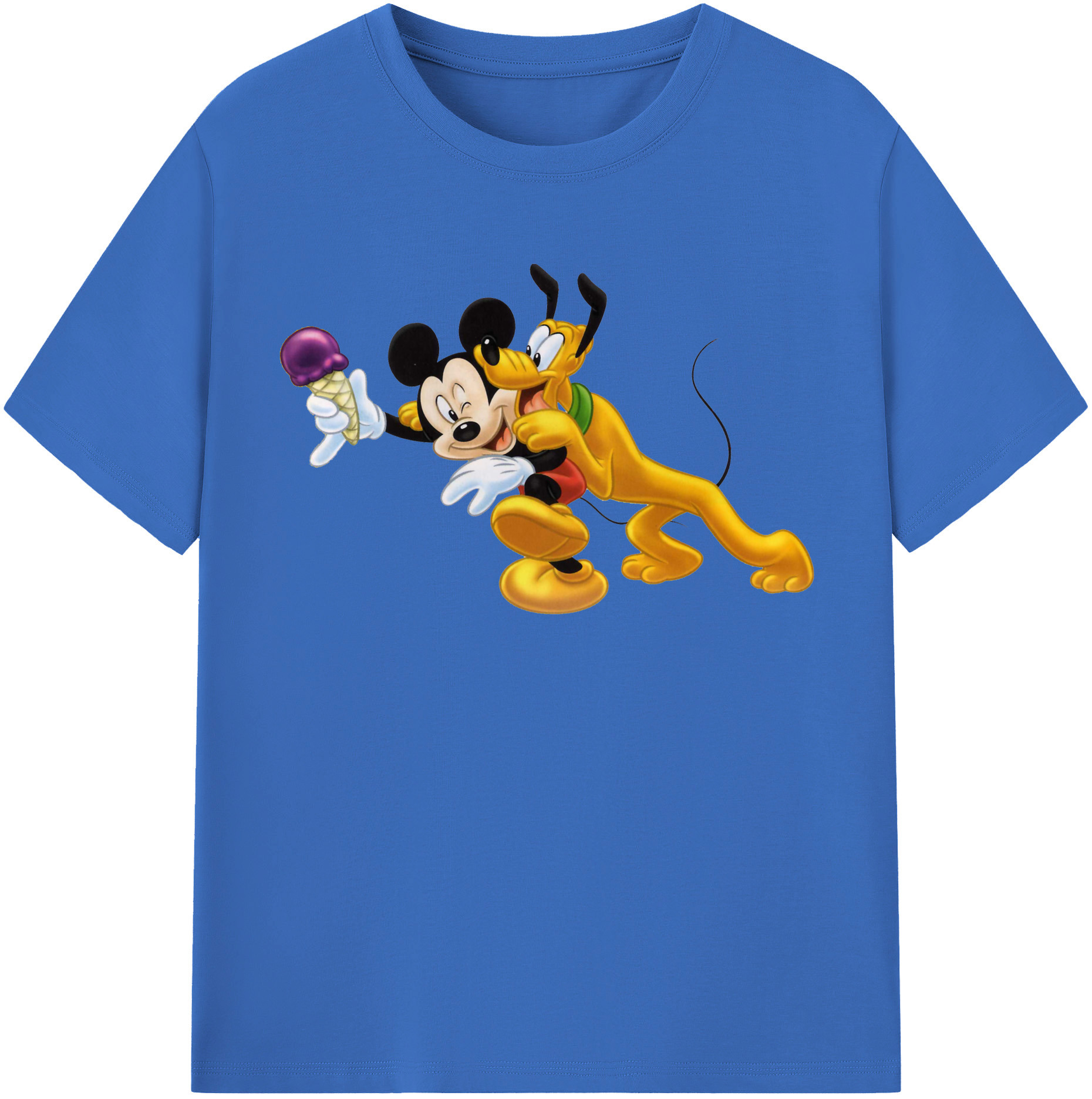（画像用） ミッキーマウス Mickey Mouse 綿100％半袖Tシャツ（フロントプリント）