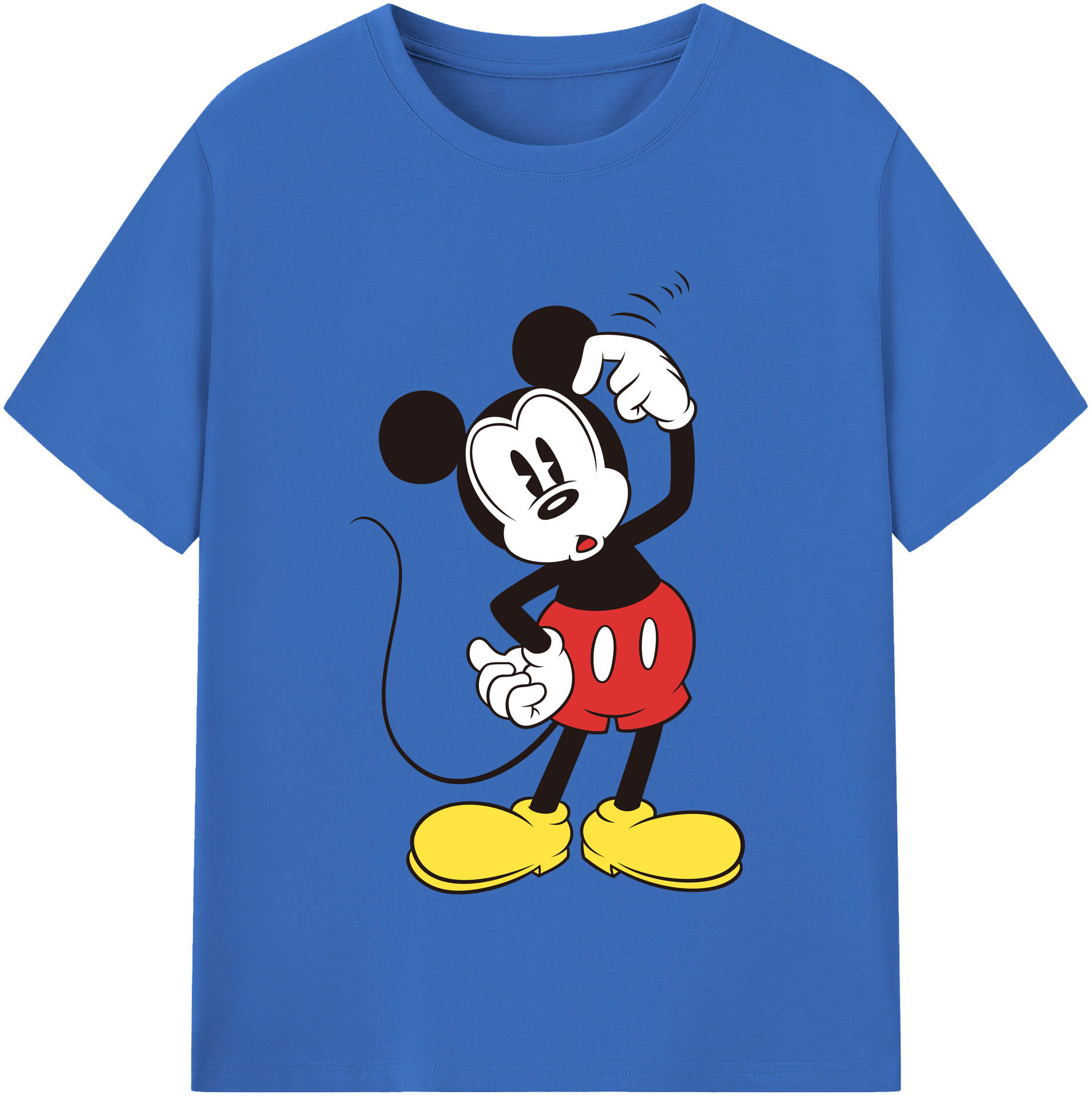 （画像用） ミッキーマウス Mickey Mouse 綿100％半袖Tシャツ（フロントプリント）
