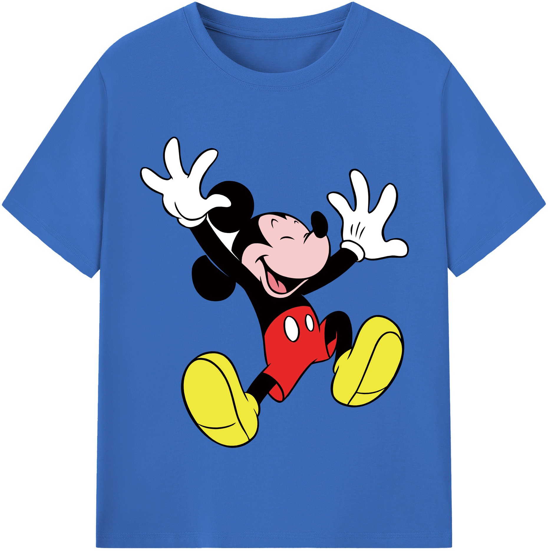 （画像用） ミッキーマウス Mickey Mouse 綿100％半袖Tシャツ（フロントプリント）