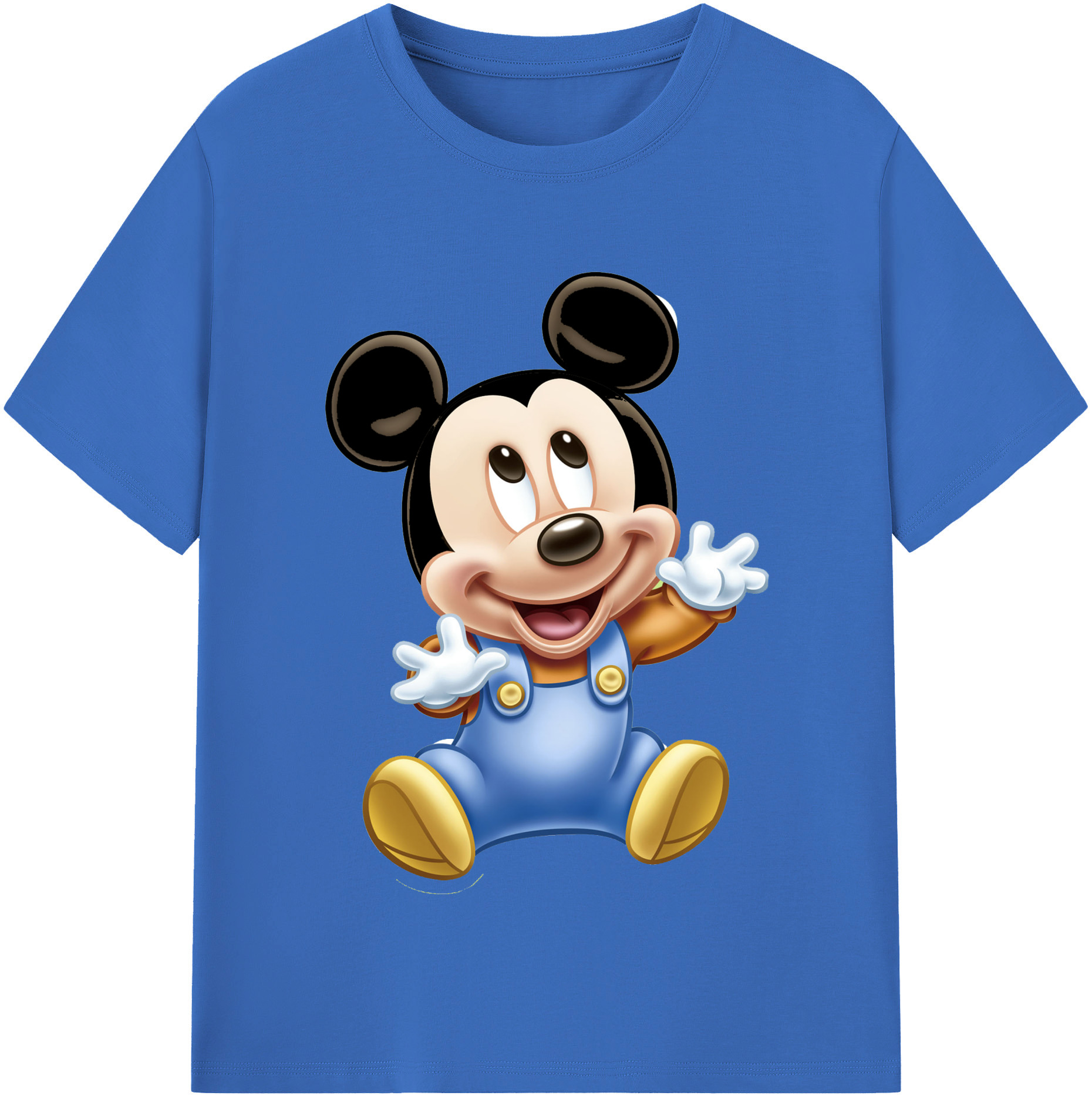 （画像用） ミッキーマウス Mickey Mouse 綿100％半袖Tシャツ（フロントプリント）