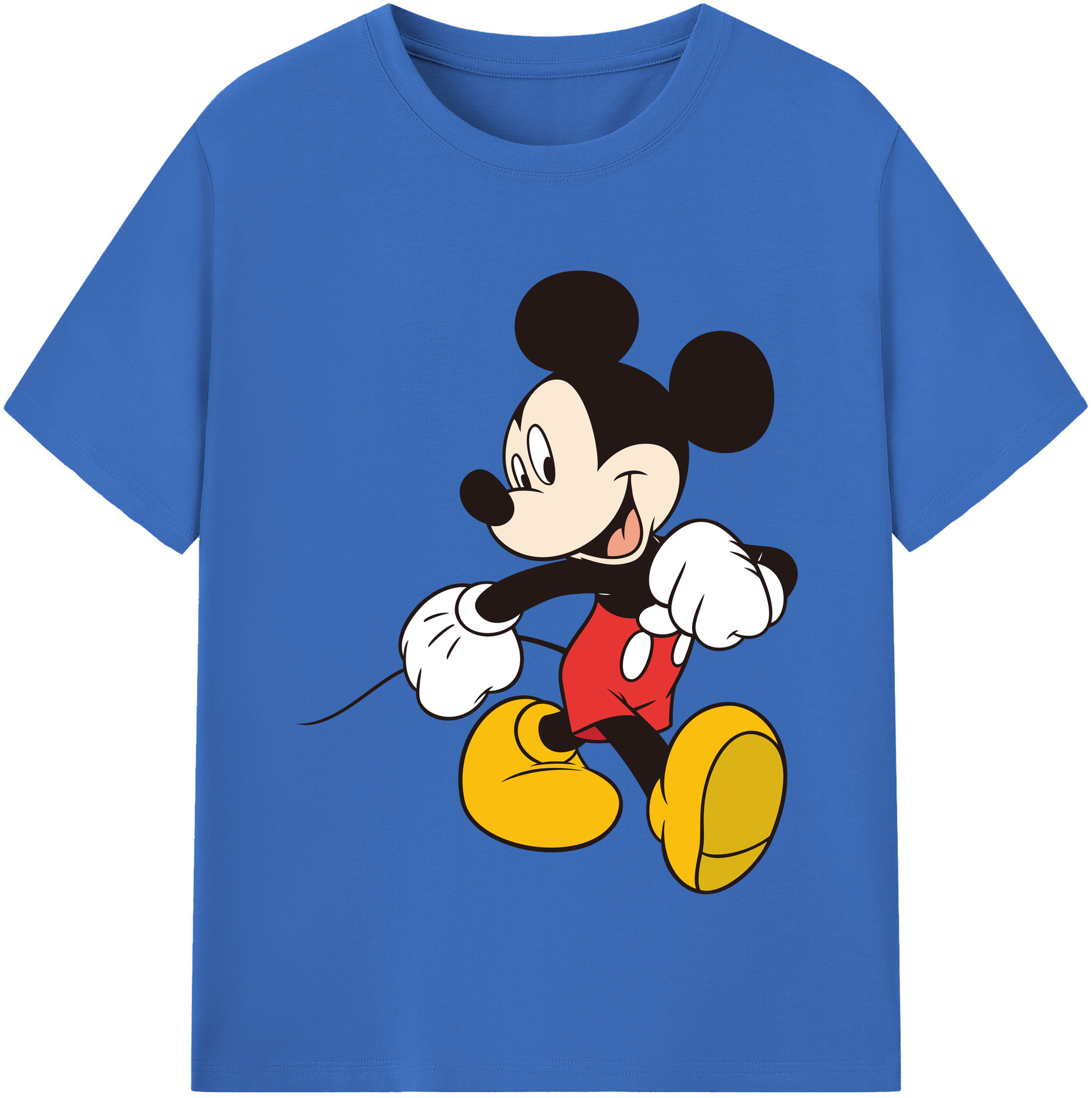（画像用） ミッキーマウス Mickey Mouse 綿100％半袖Tシャツ（フロントプリント）