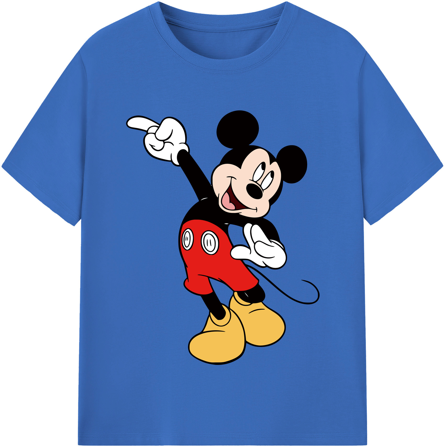 （画像用） ミッキーマウス Mickey Mouse 綿100％半袖Tシャツ（フロントプリント）