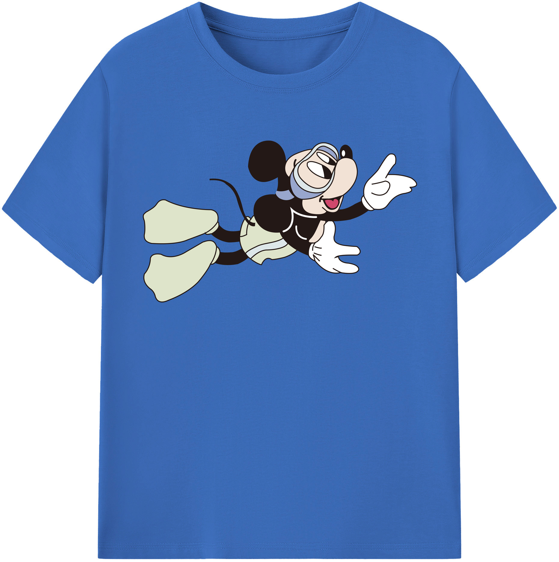 （画像用） ミッキーマウス Mickey Mouse 綿100％半袖Tシャツ（フロントプリント）