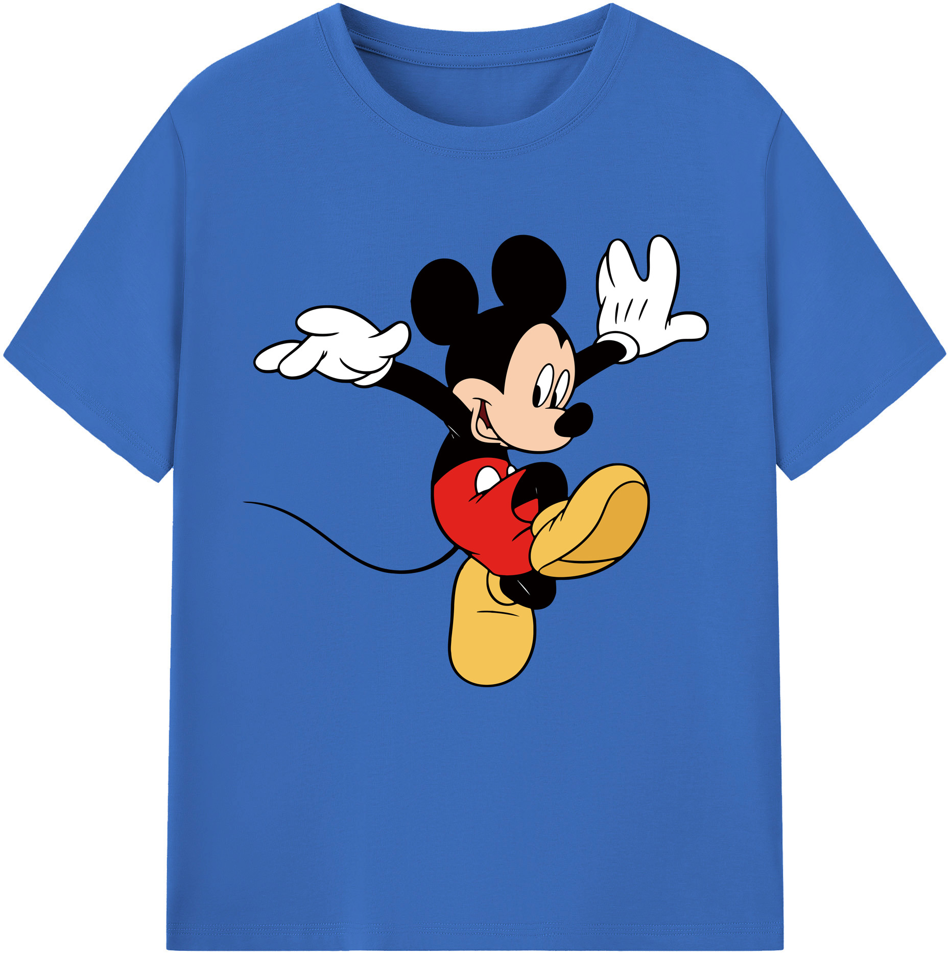 （画像用） ミッキーマウス Mickey Mouse 綿100％半袖Tシャツ（フロントプリント）