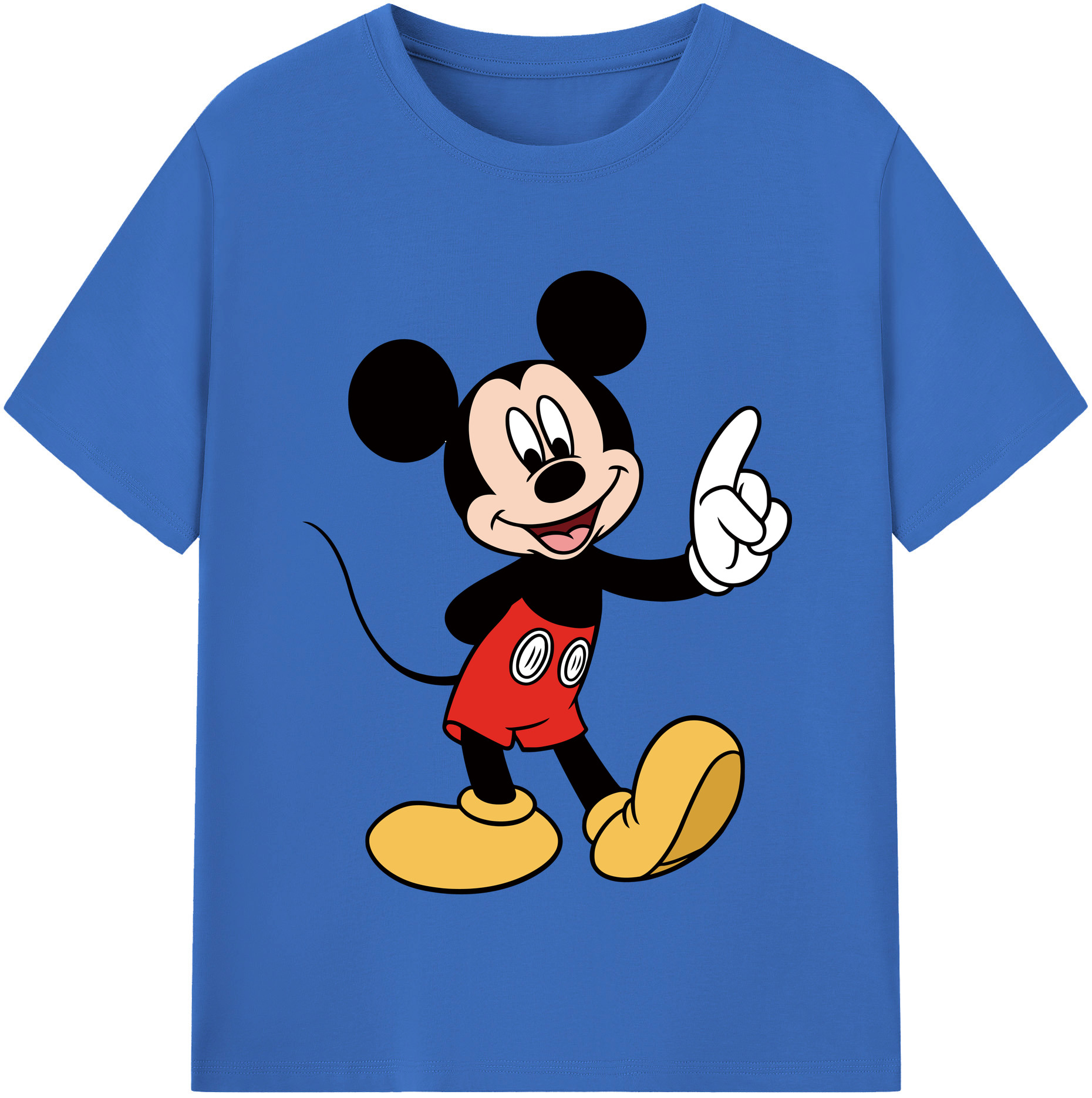（画像用） ミッキーマウス Mickey Mouse 綿100％半袖Tシャツ（フロントプリント）