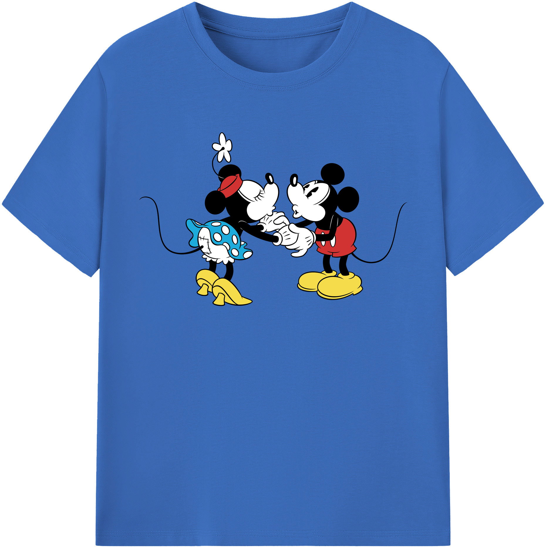 （画像用） ミッキーマウス Mickey Mouse 綿100％半袖Tシャツ（フロントプリント）