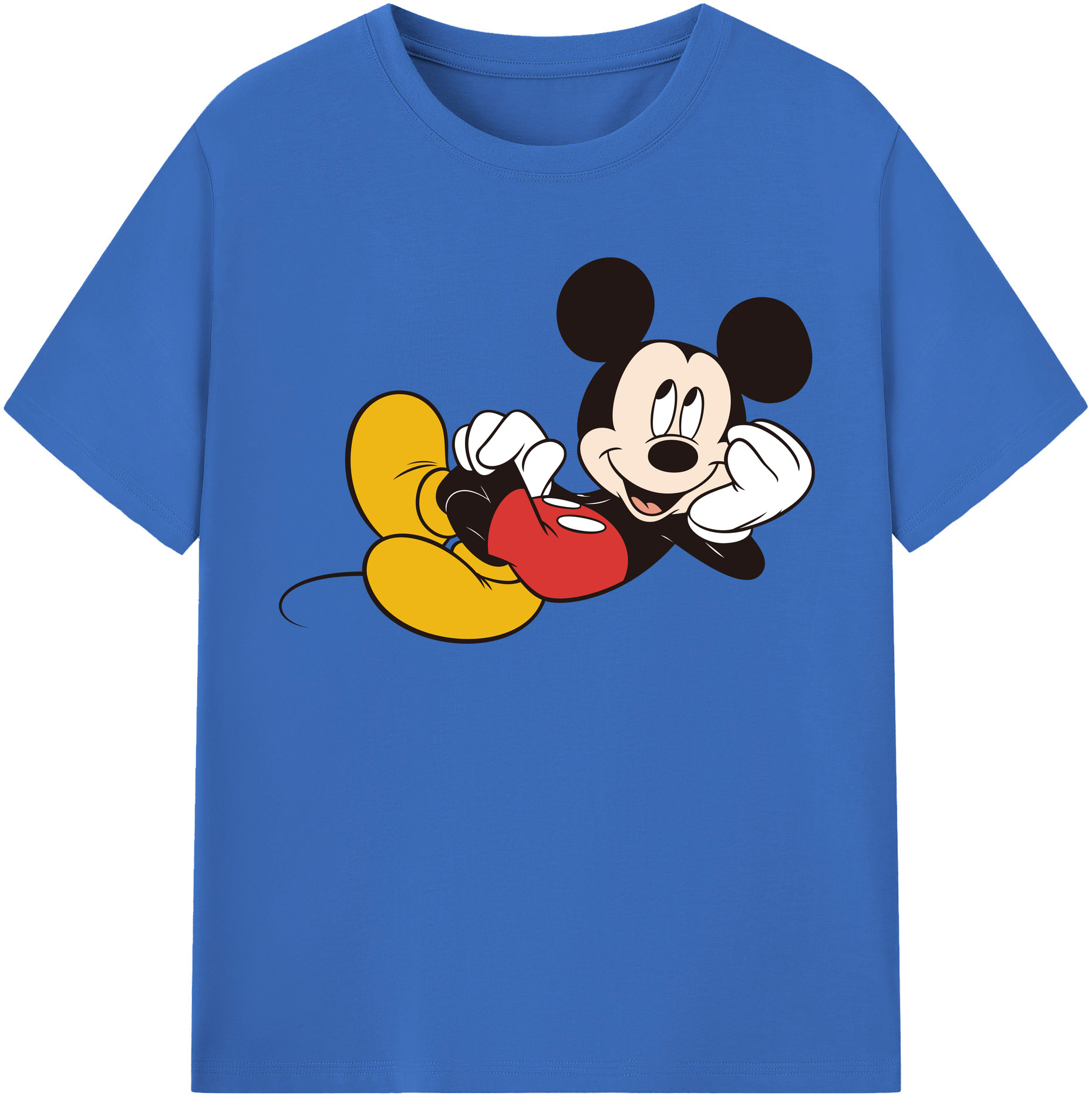 （画像用） ミッキーマウス Mickey Mouse 綿100％半袖Tシャツ（フロントプリント）