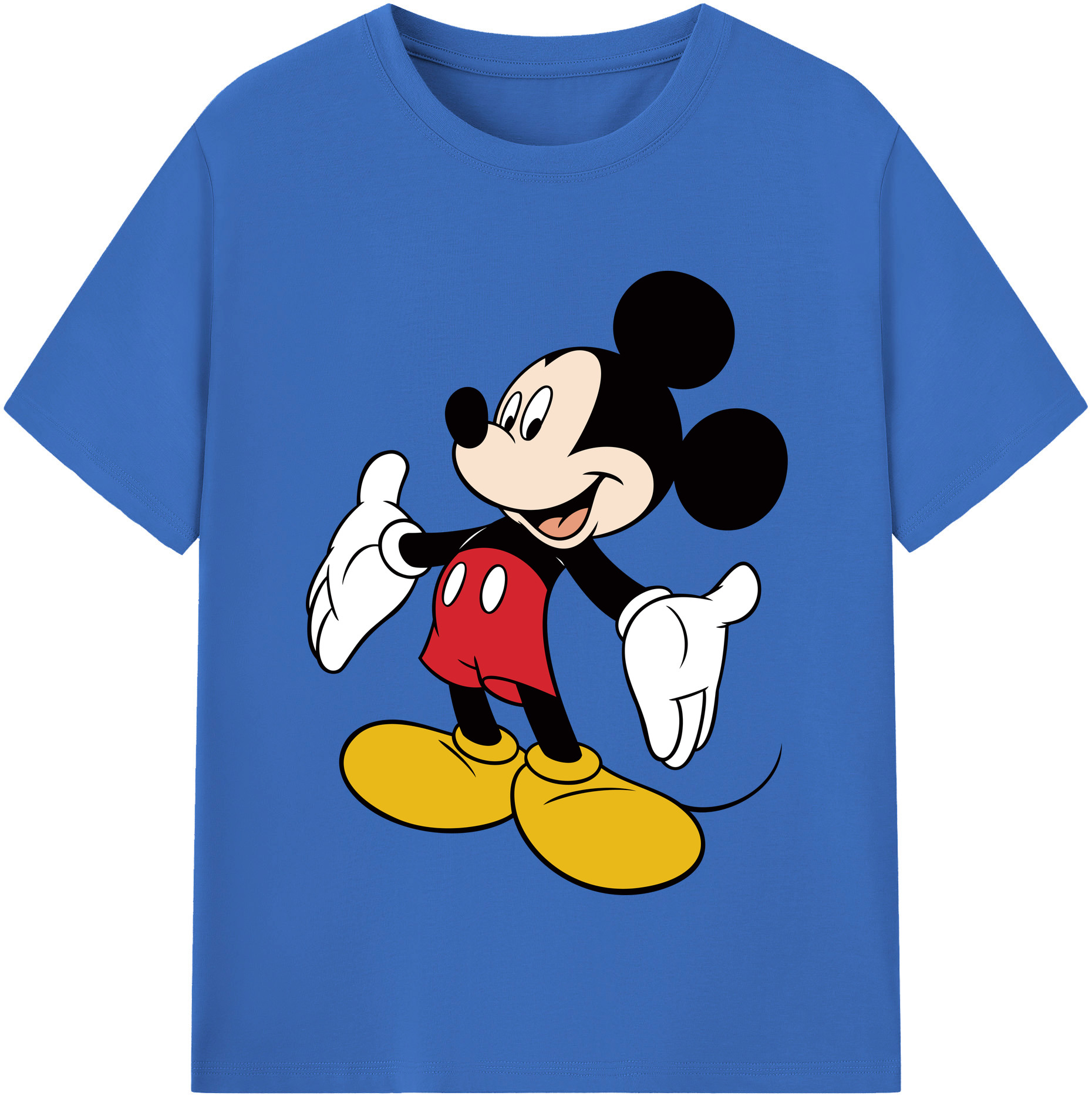 （画像用） ミッキーマウス Mickey Mouse 綿100％半袖Tシャツ（フロントプリント）