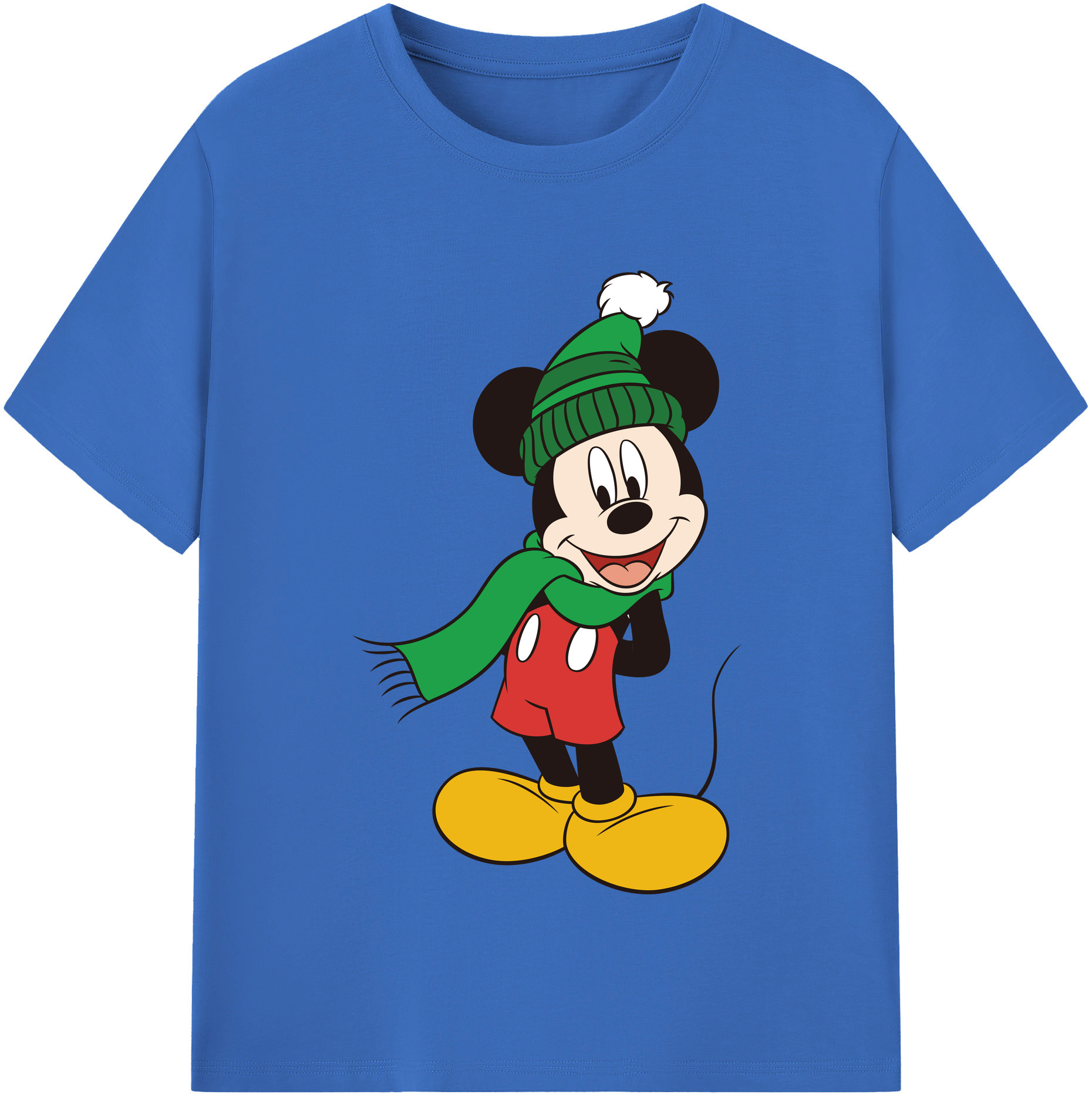（画像用） ミッキーマウス Mickey Mouse 綿100％半袖Tシャツ（フロントプリント）