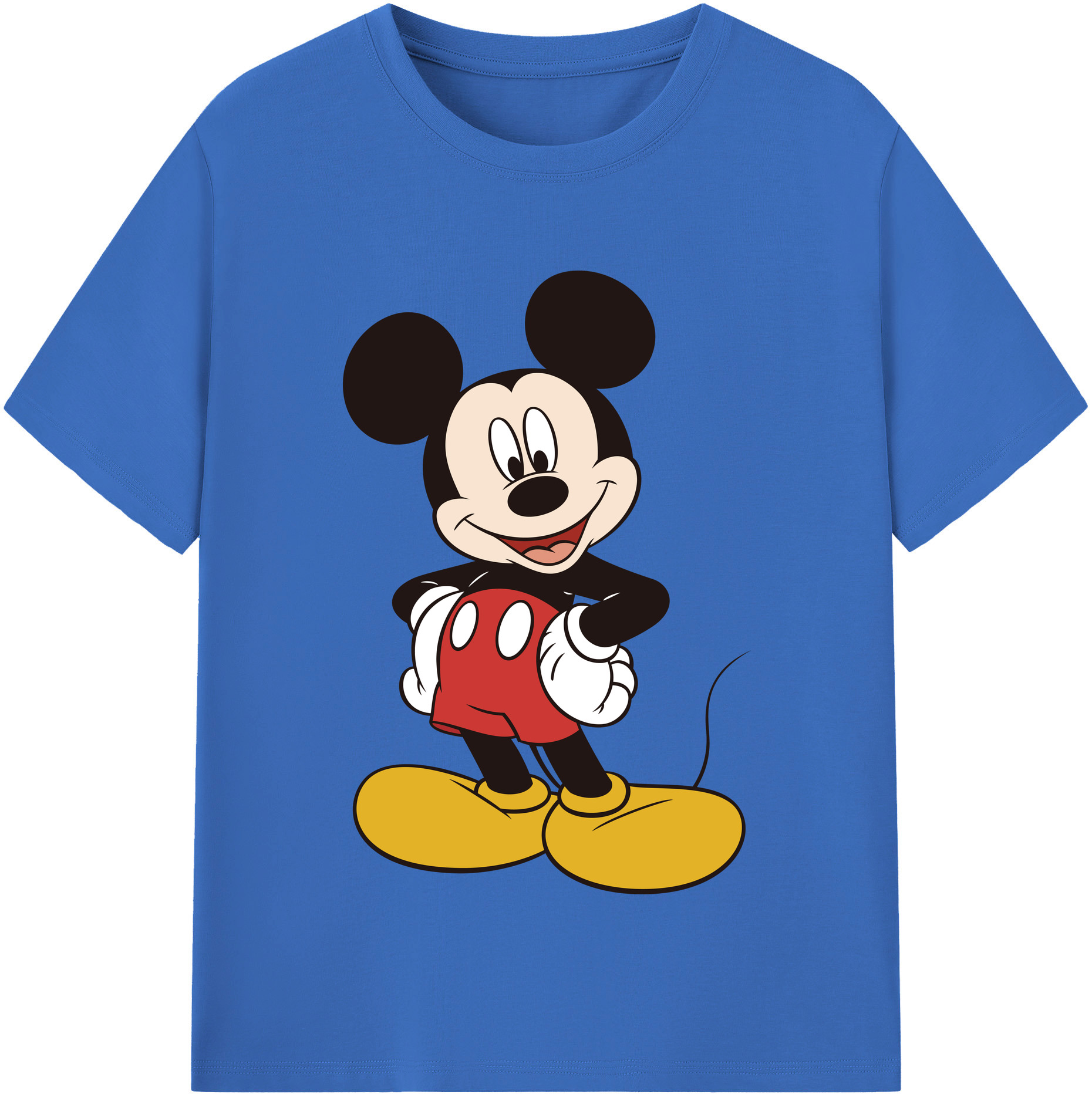 （画像用） ミッキーマウス Mickey Mouse 綿100％半袖Tシャツ（フロントプリント）