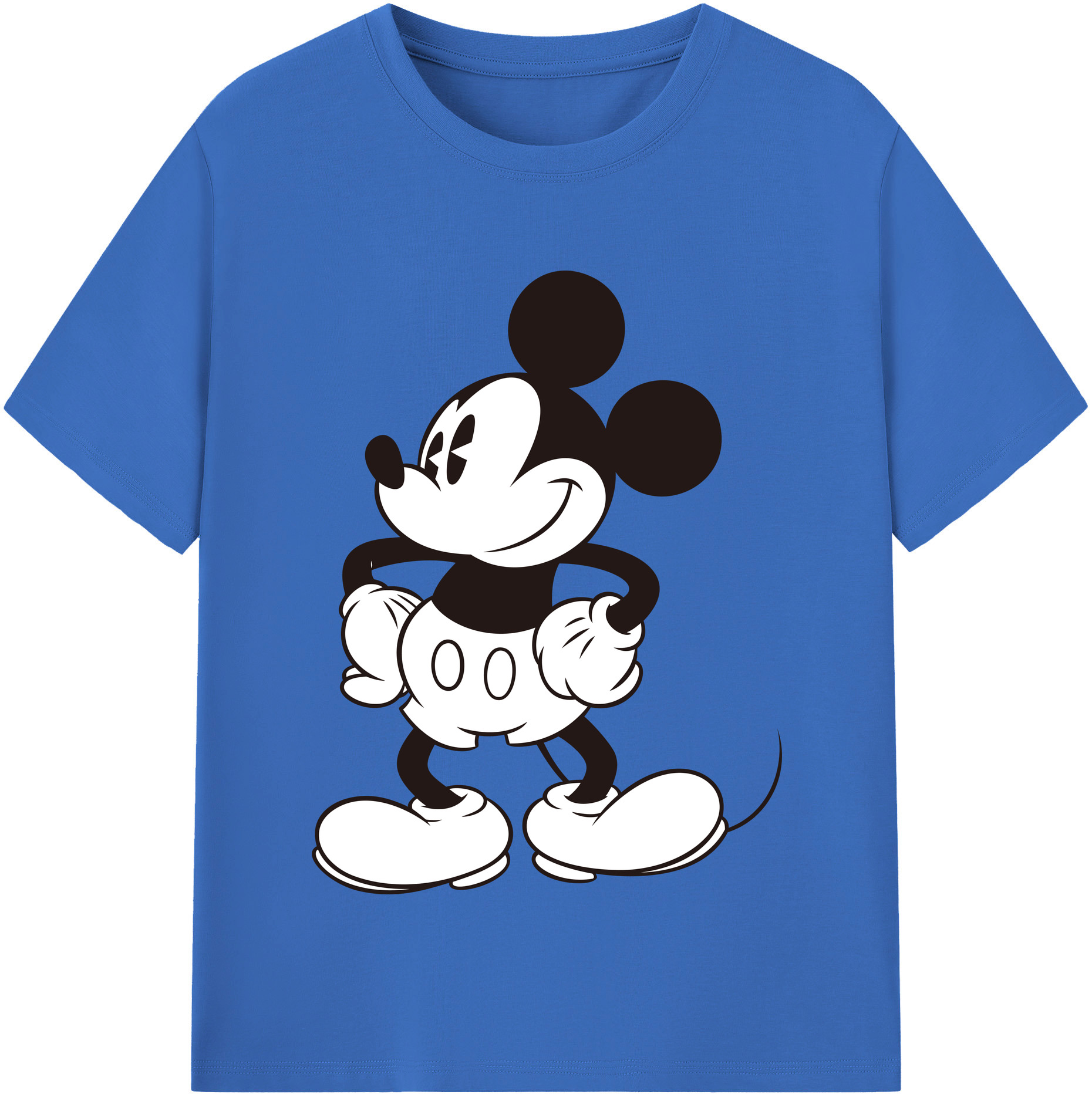 （画像用） ミッキーマウス Mickey Mouse 綿100％半袖Tシャツ（フロントプリント）