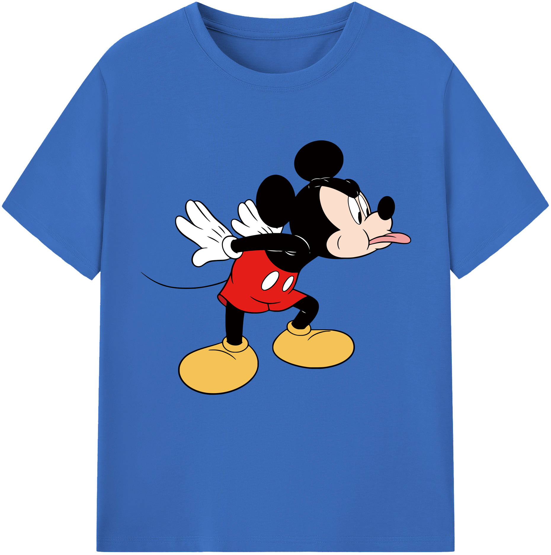 （画像用） ミッキーマウス Mickey Mouse 綿100％半袖Tシャツ（フロントプリント）