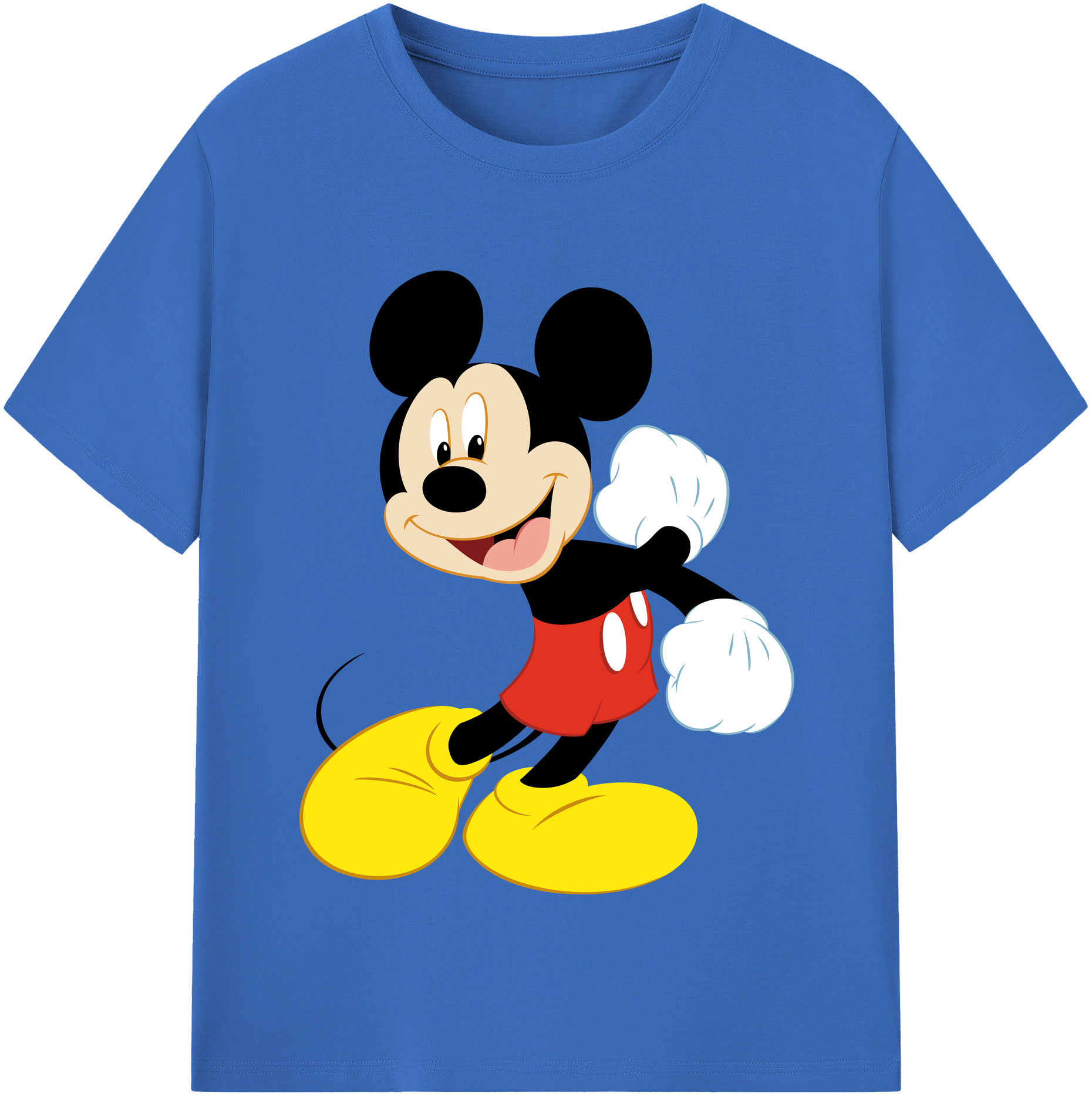 （画像用） ミッキーマウス Mickey Mouse 綿100％半袖Tシャツ（フロントプリント）