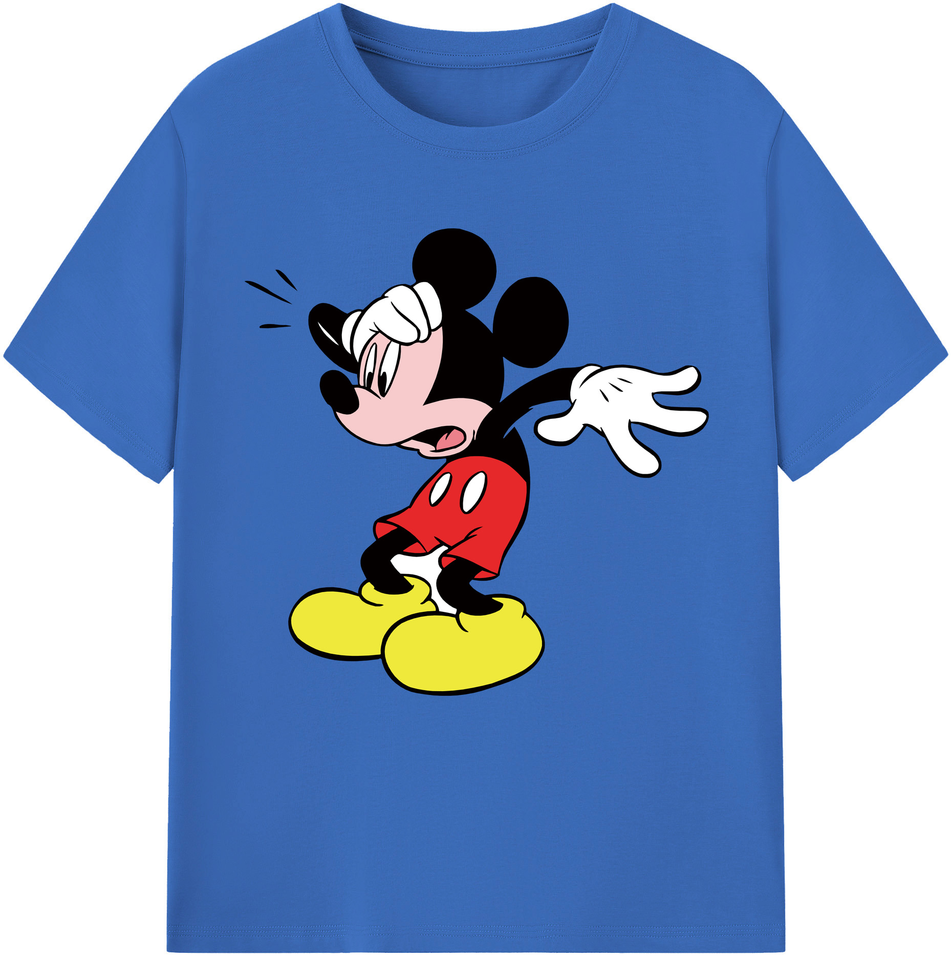 （画像用） ミッキーマウス Mickey Mouse 綿100％半袖Tシャツ（フロントプリント）