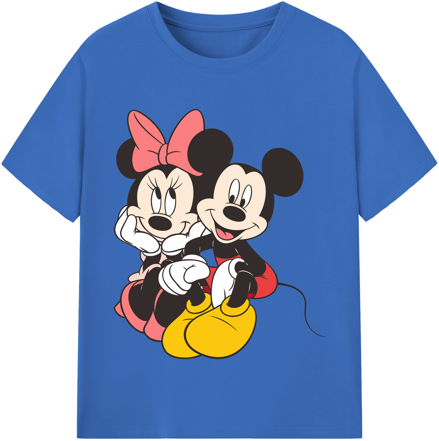 （画像用） ミッキーマウス Mickey Mouse 綿100％半袖Tシャツ（フロントプリント）