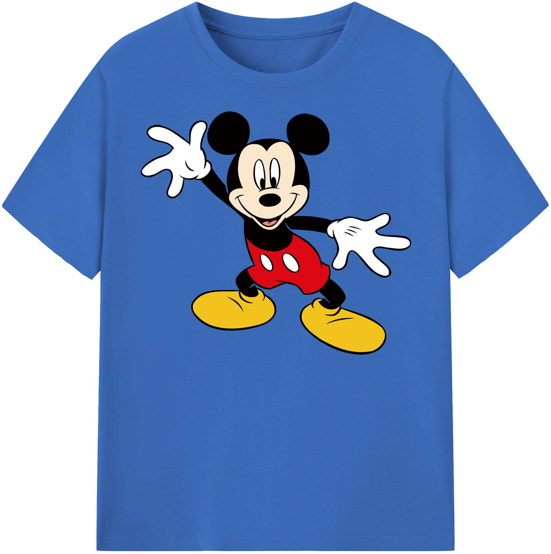 （画像用） ミッキーマウス Mickey Mouse 綿100％半袖Tシャツ（フロントプリント）