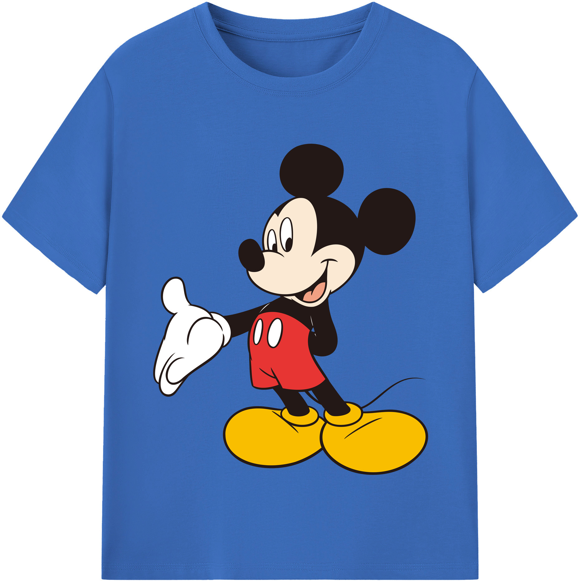 （画像用） ミッキーマウス Mickey Mouse 綿100％半袖Tシャツ（フロントプリント）