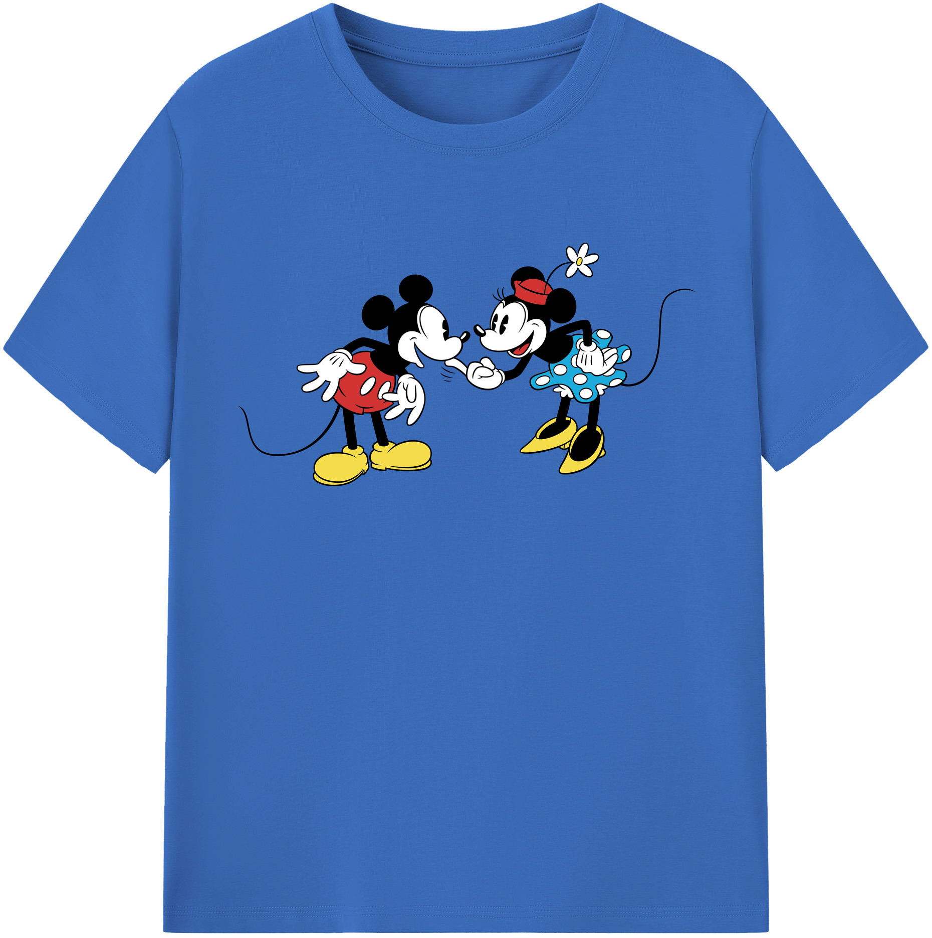 （画像用） ミッキーマウス Mickey Mouse 綿100％半袖Tシャツ（フロントプリント）