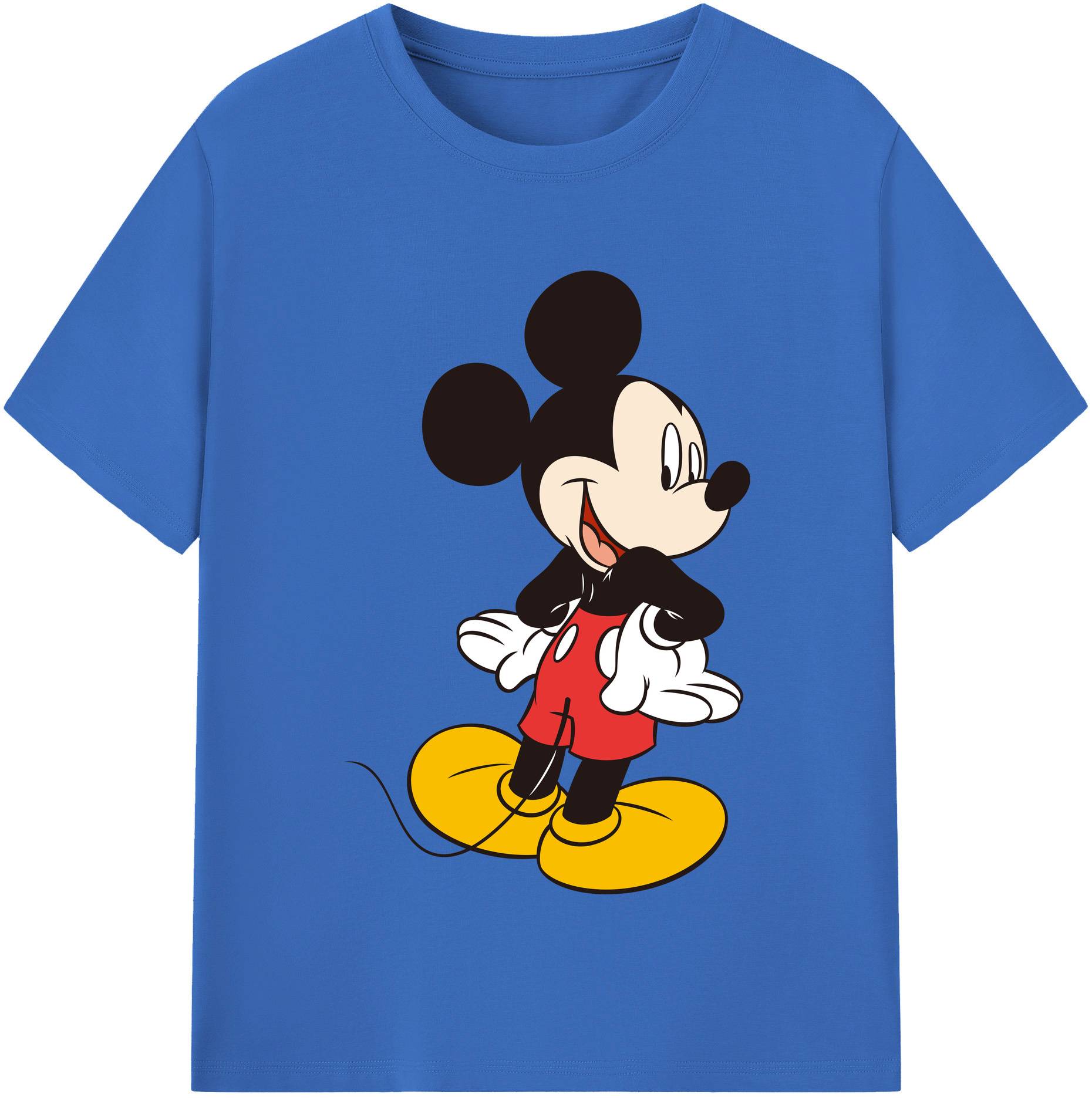 （画像用） ミッキーマウス Mickey Mouse 綿100％半袖Tシャツ（フロントプリント）