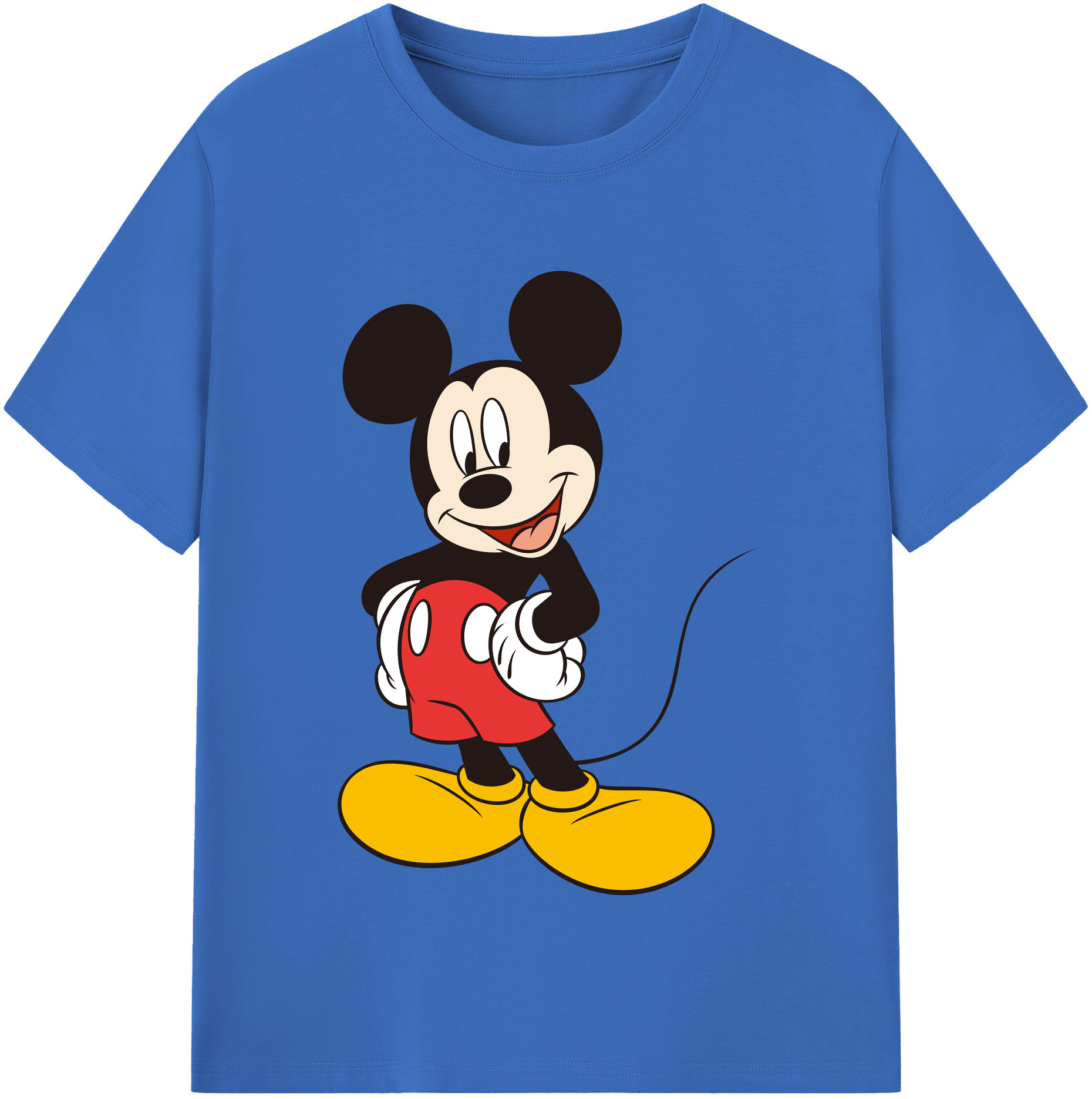 （画像用） ミッキーマウス Mickey Mouse 綿100％半袖Tシャツ（フロントプリント）