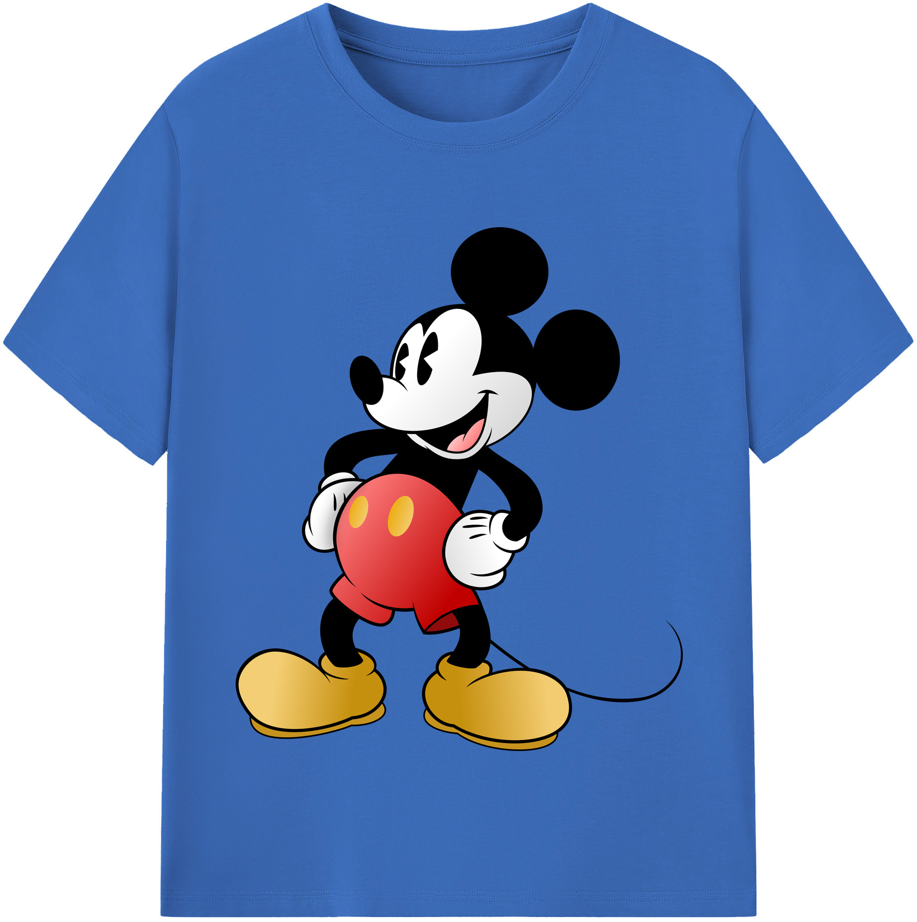 （画像用） ミッキーマウス Mickey Mouse 綿100％半袖Tシャツ（フロントプリント）