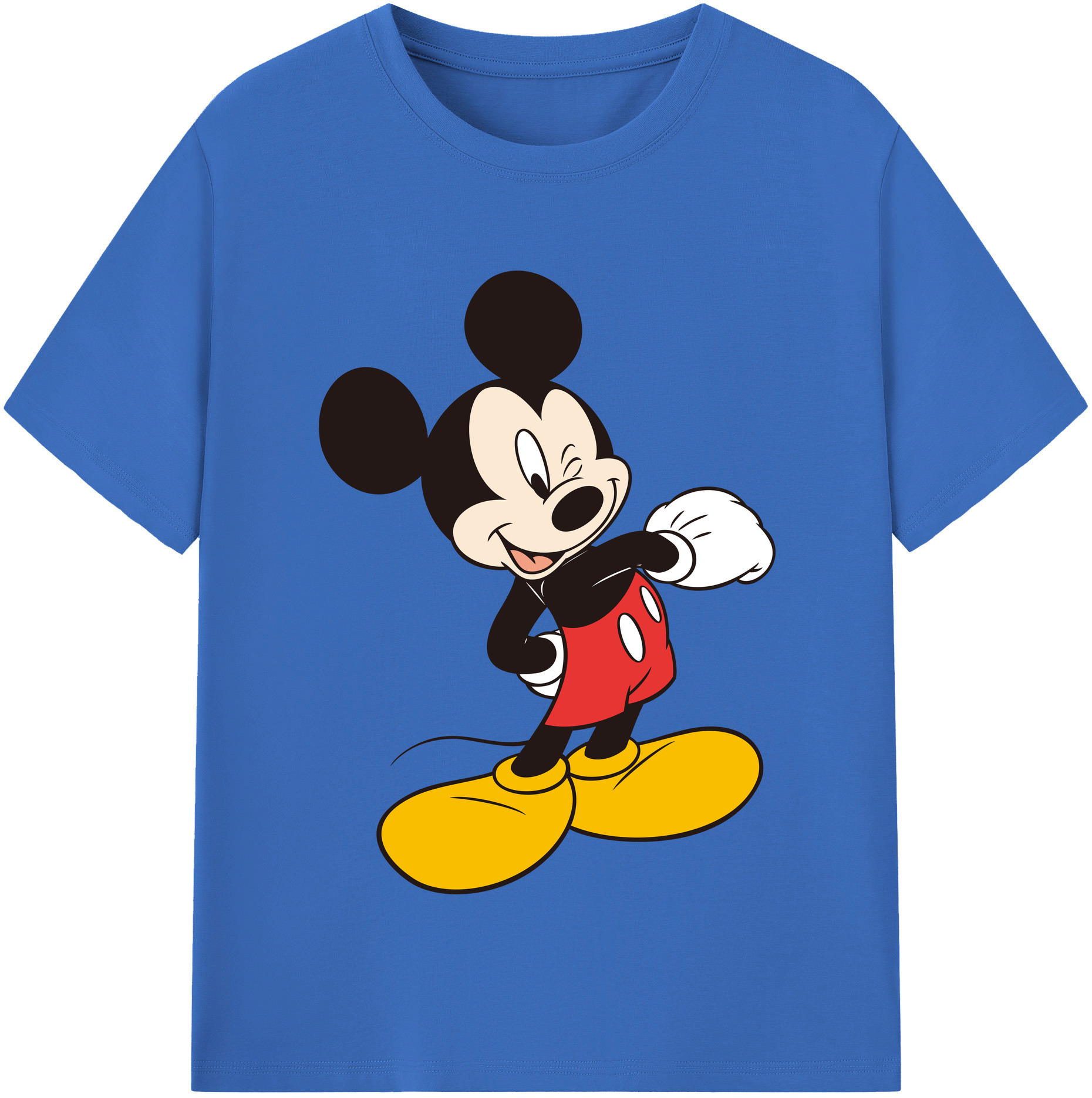 （画像用） ミッキーマウス Mickey Mouse 綿100％半袖Tシャツ（フロントプリント）