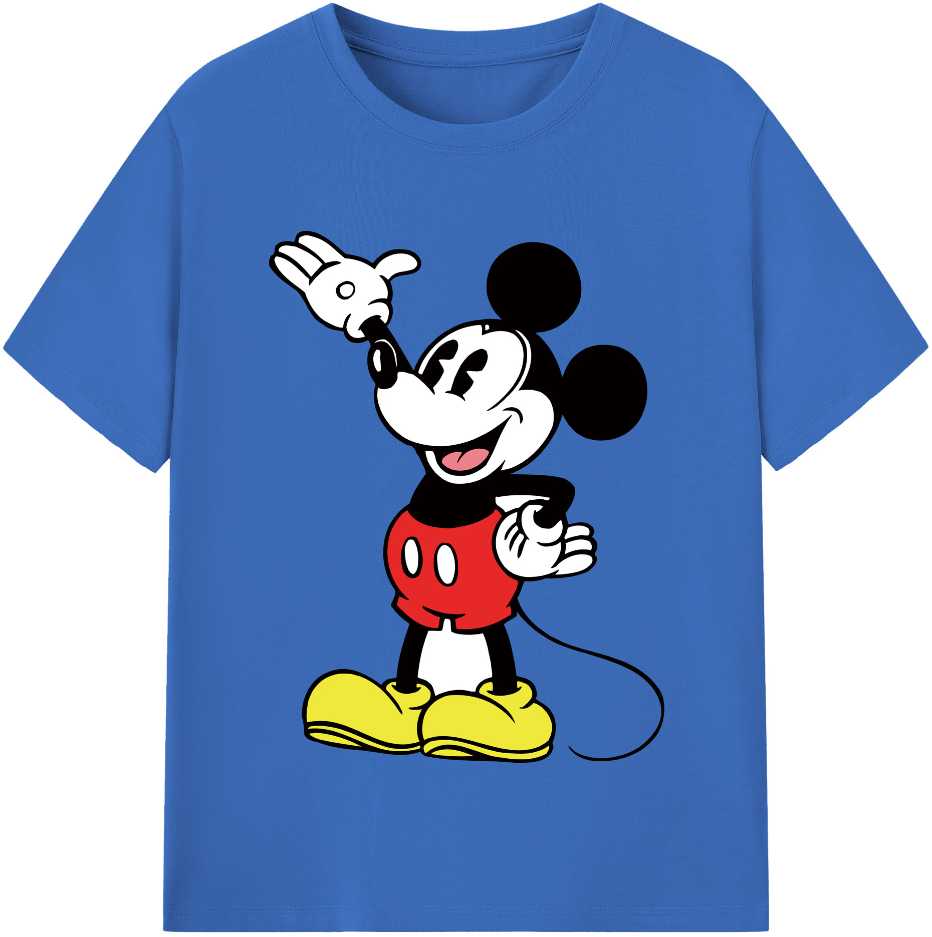 （画像用） ミッキーマウス Mickey Mouse 綿100％半袖Tシャツ（フロントプリント）