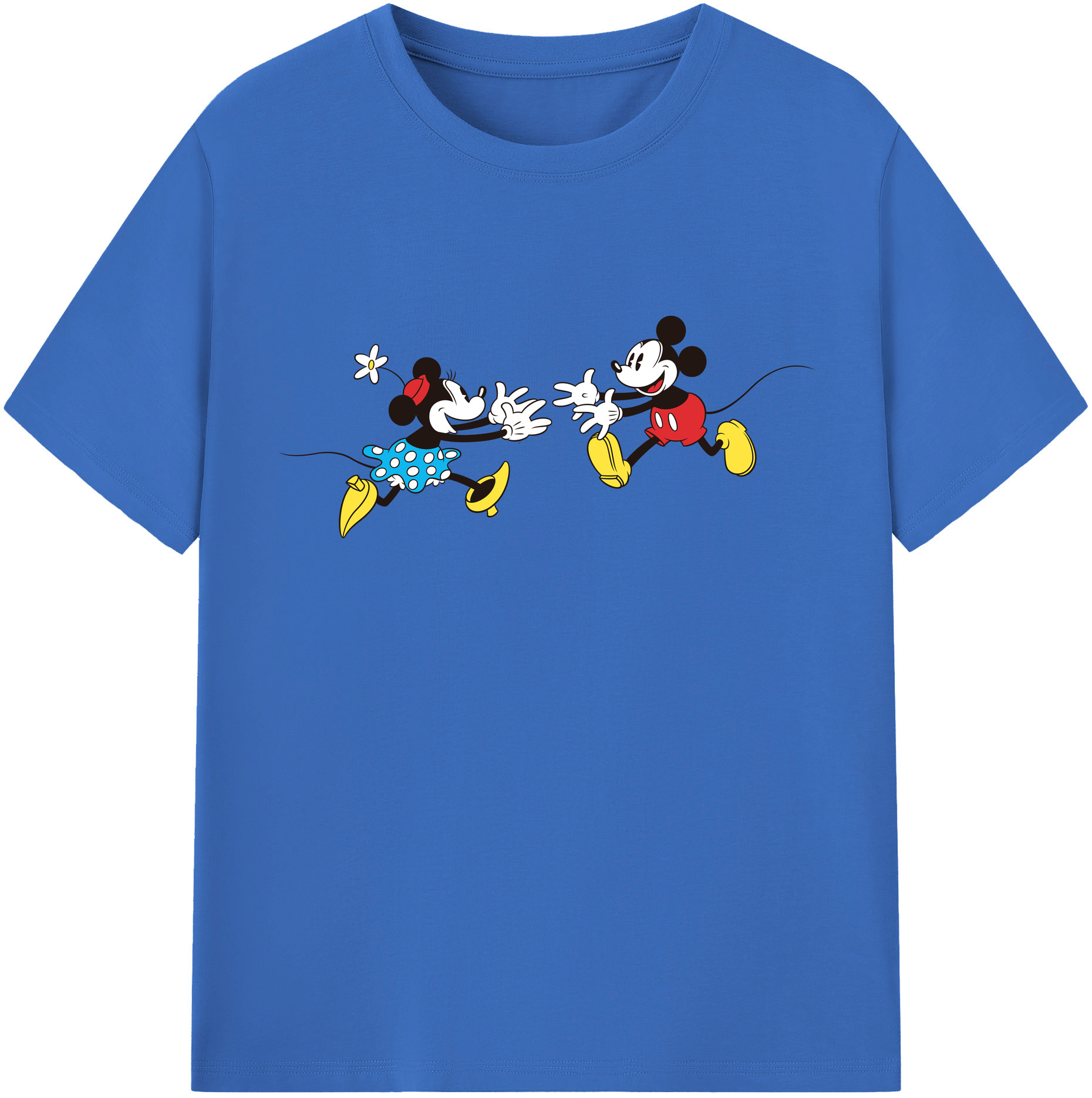 （画像用） ミッキーマウス Mickey Mouse 綿100％半袖Tシャツ（フロントプリント）