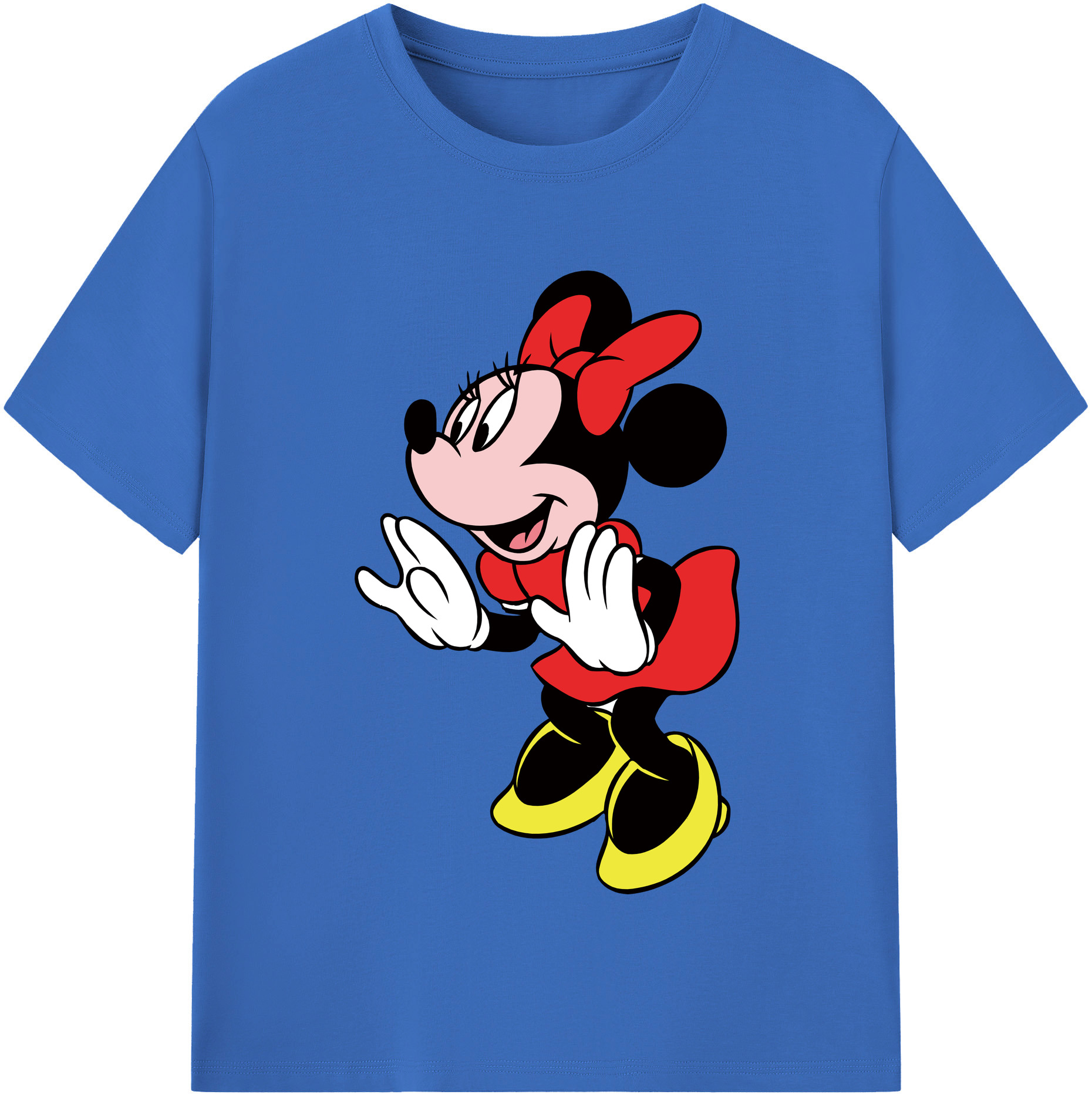 （画像用） ミッキーマウス Mickey Mouse 綿100％半袖Tシャツ（フロントプリント）