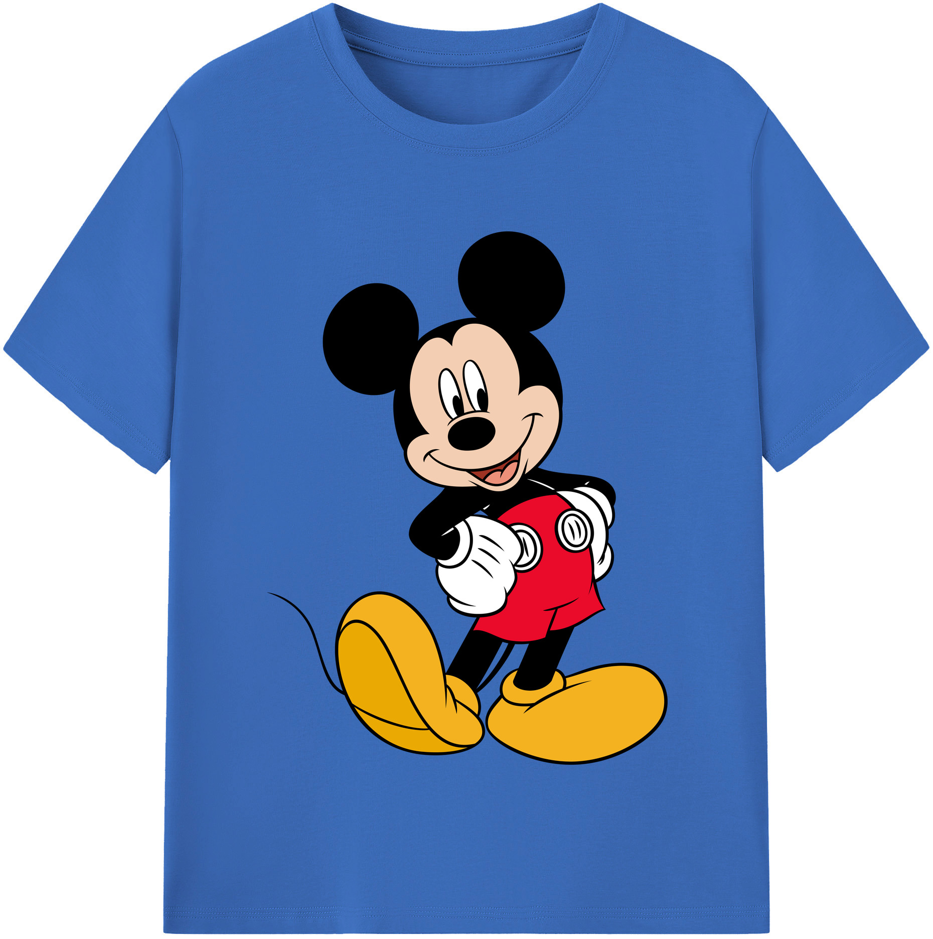 （画像用） ミッキーマウス Mickey Mouse 綿100％半袖Tシャツ（フロントプリント）