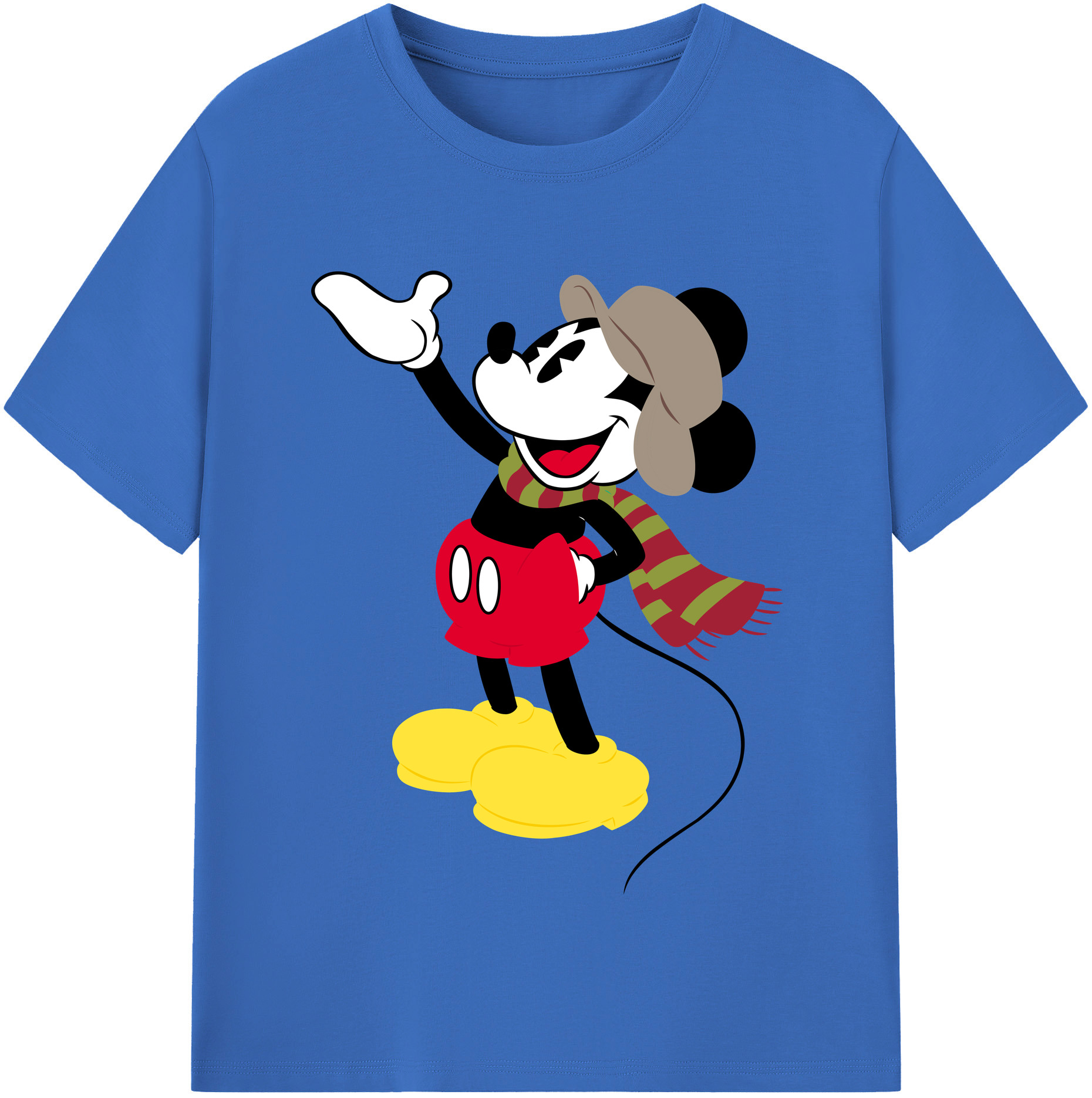 （画像用） ミッキーマウス Mickey Mouse 綿100％半袖Tシャツ（フロントプリント）
