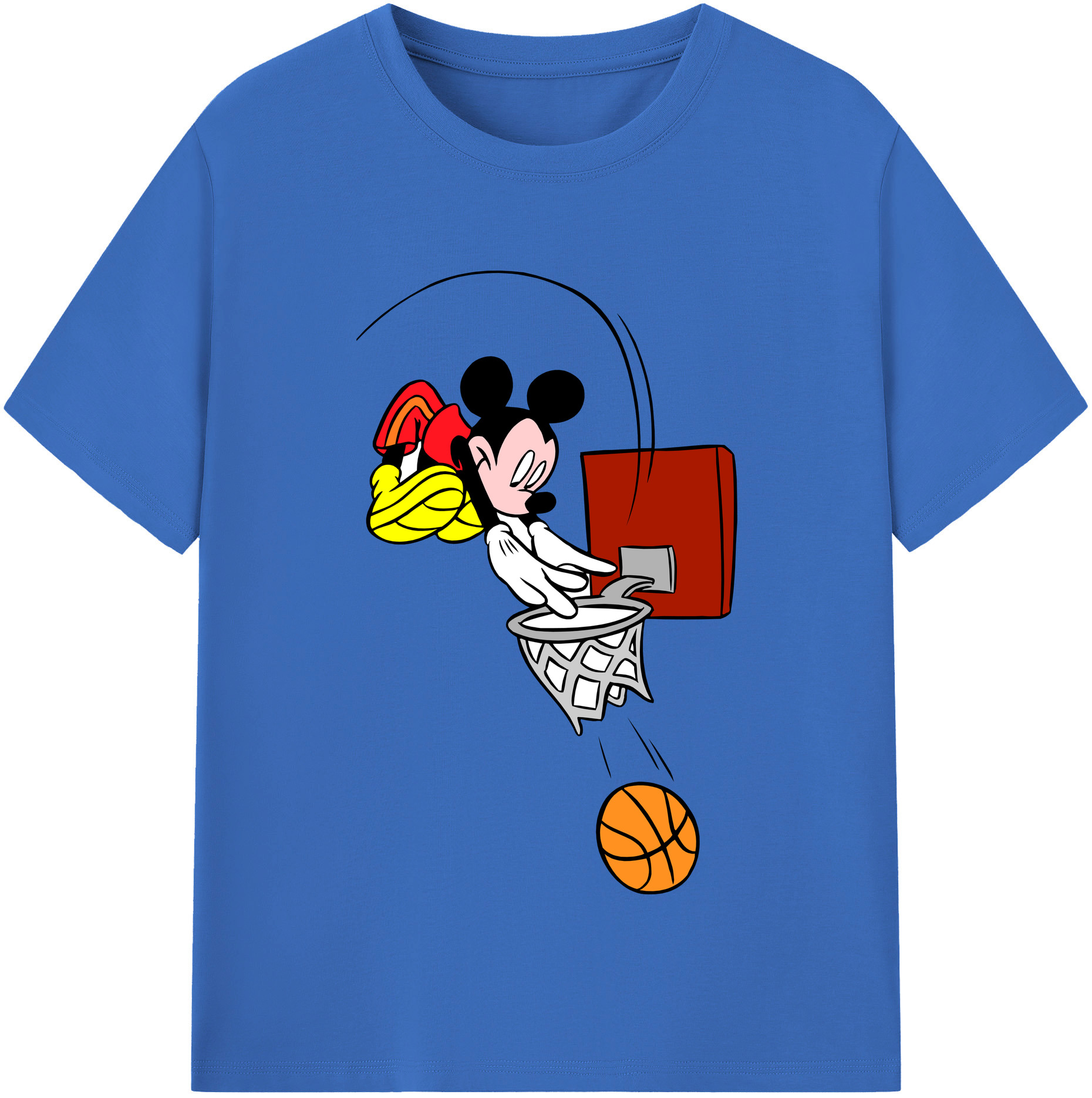 （画像用） ミッキーマウス Mickey Mouse 綿100％半袖Tシャツ（フロントプリント）