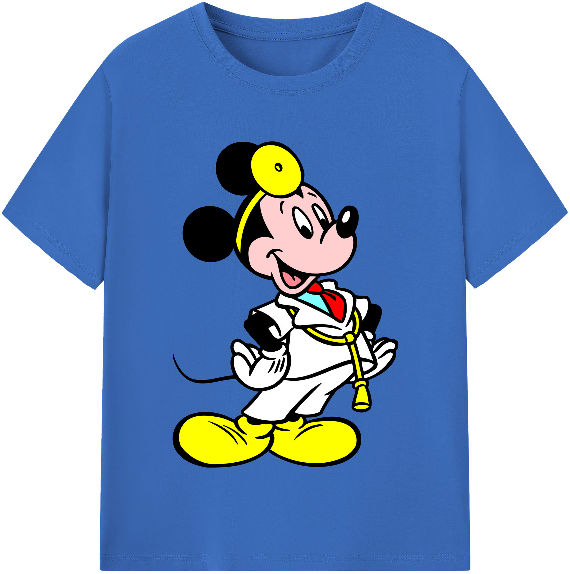 （画像用） ミッキーマウス Mickey Mouse 綿100％半袖Tシャツ（フロントプリント）