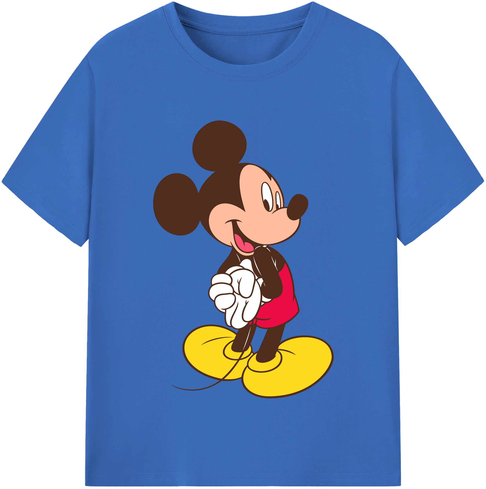 （画像用） ミッキーマウス Mickey Mouse 綿100％半袖Tシャツ（フロントプリント）