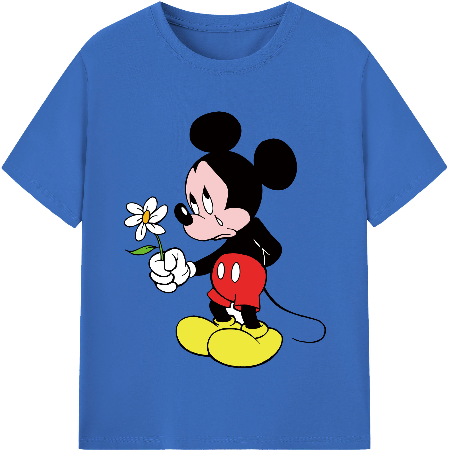 （画像用） ミッキーマウス Mickey Mouse 綿100％半袖Tシャツ（フロントプリント）
