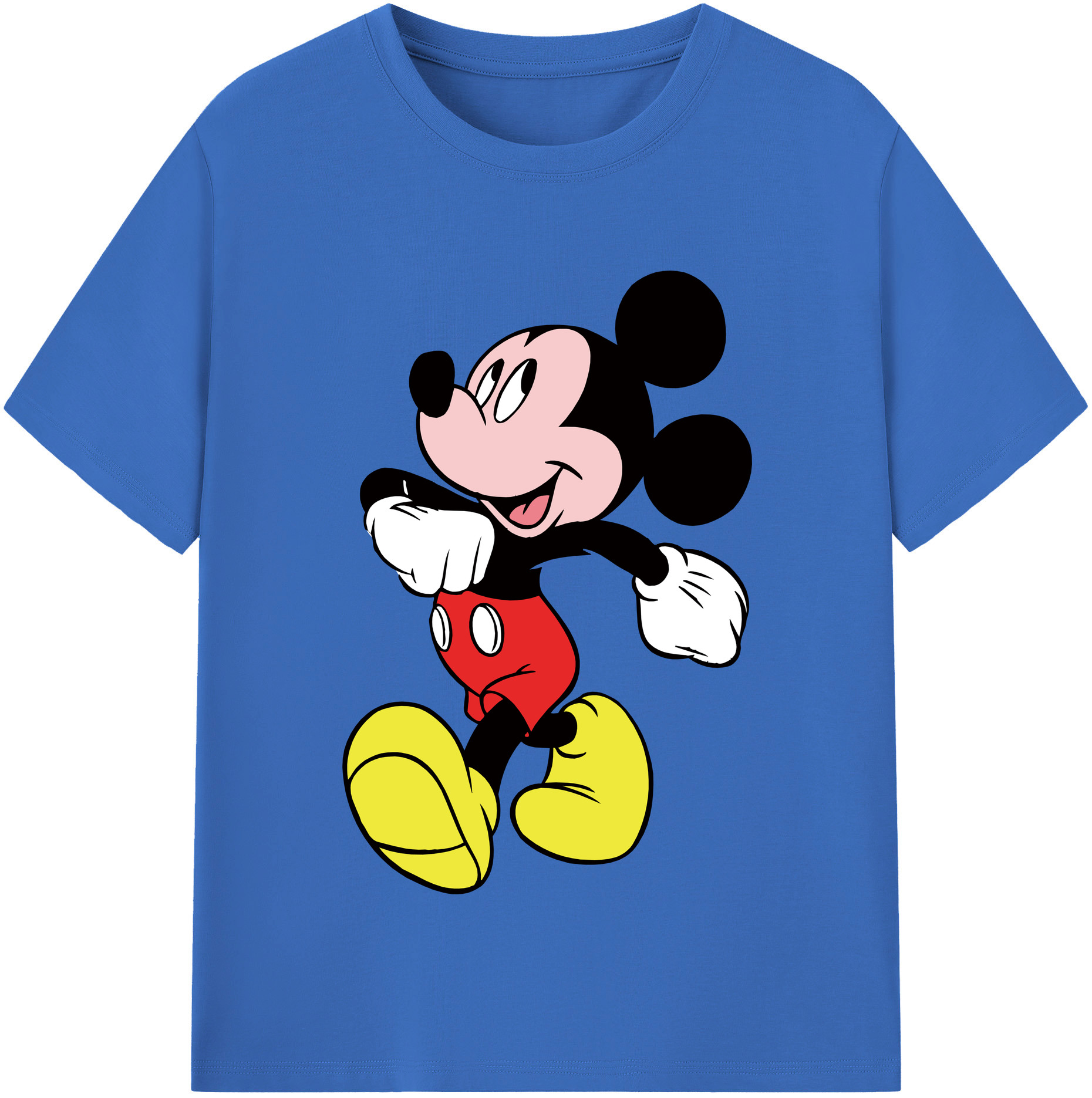 （画像用） ミッキーマウス Mickey Mouse 綿100％半袖Tシャツ（フロントプリント）