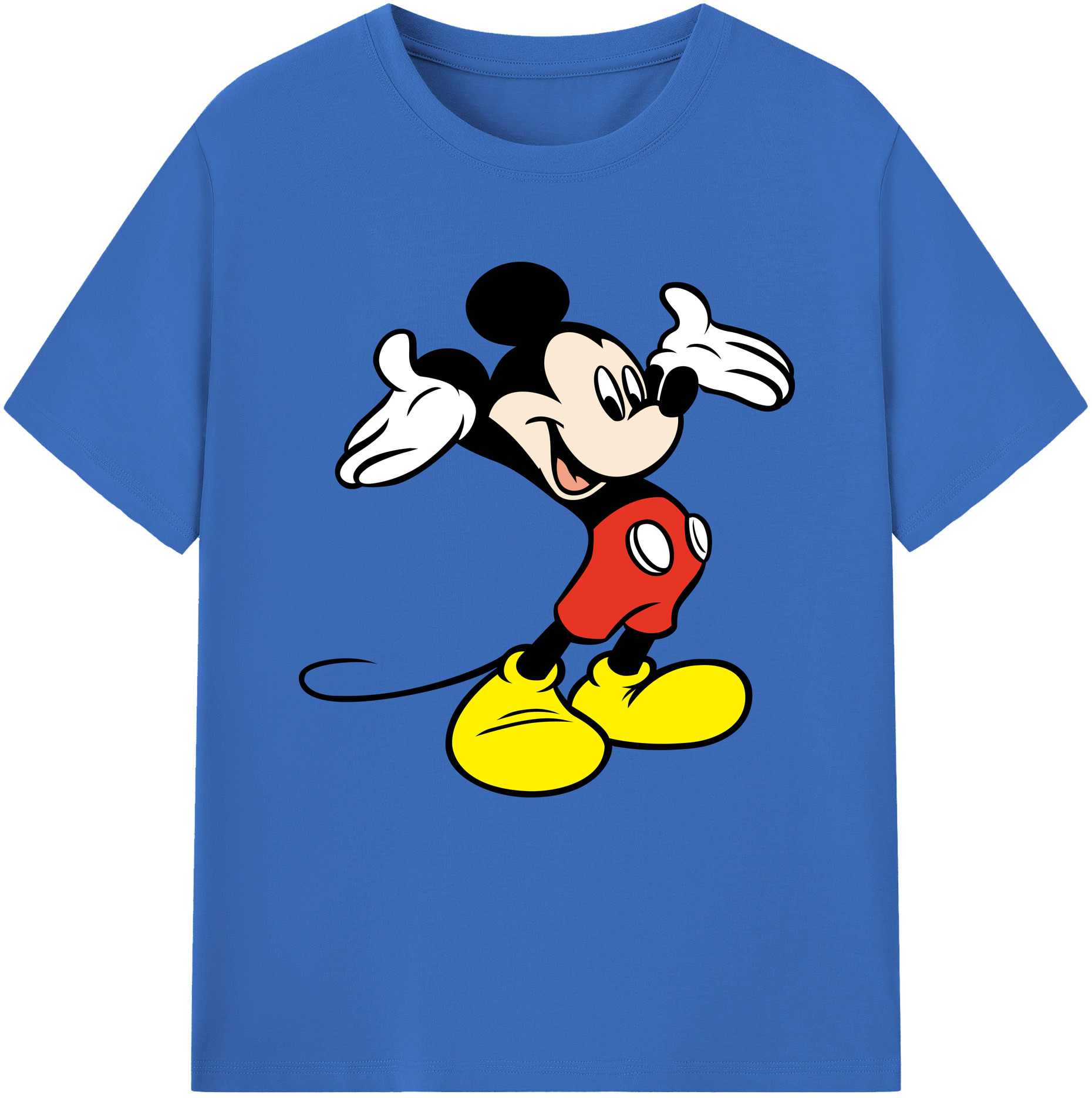 （画像用） ミッキーマウス Mickey Mouse 綿100％半袖Tシャツ（フロントプリント）