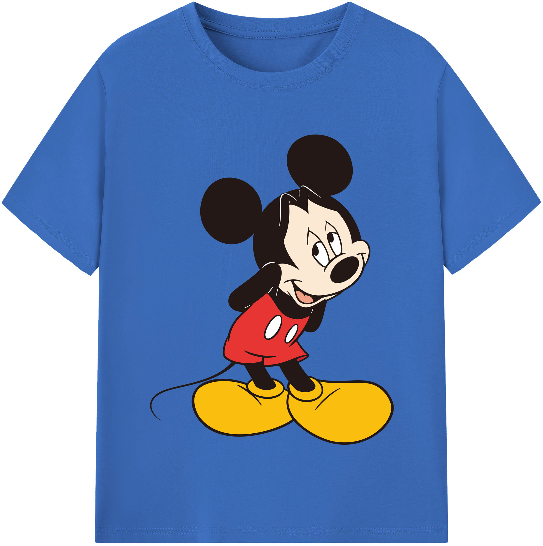（画像用） ミッキーマウス Mickey Mouse 綿100％半袖Tシャツ（フロントプリント）