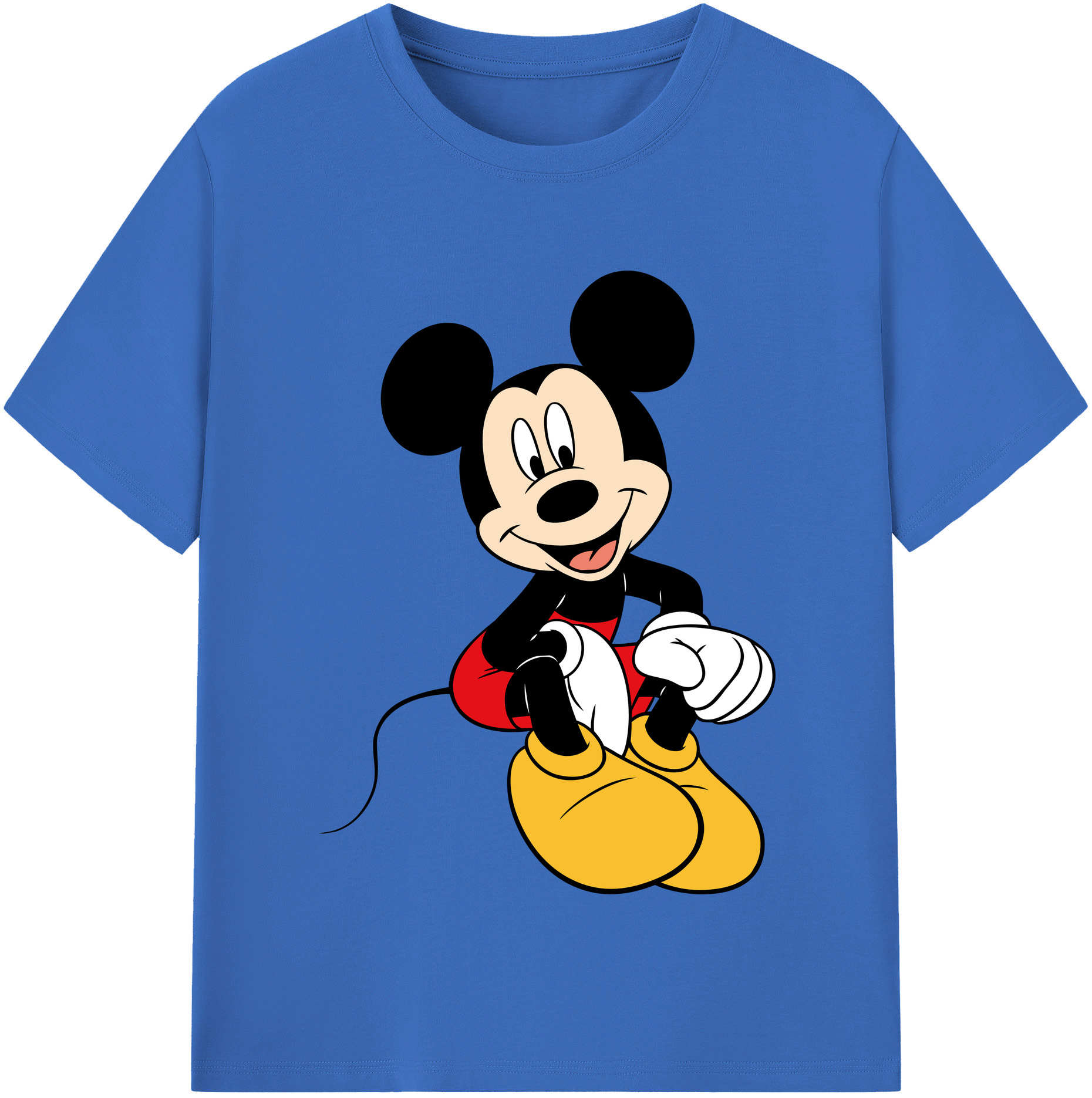 （画像用） ミッキーマウス Mickey Mouse 綿100％半袖Tシャツ（フロントプリント）