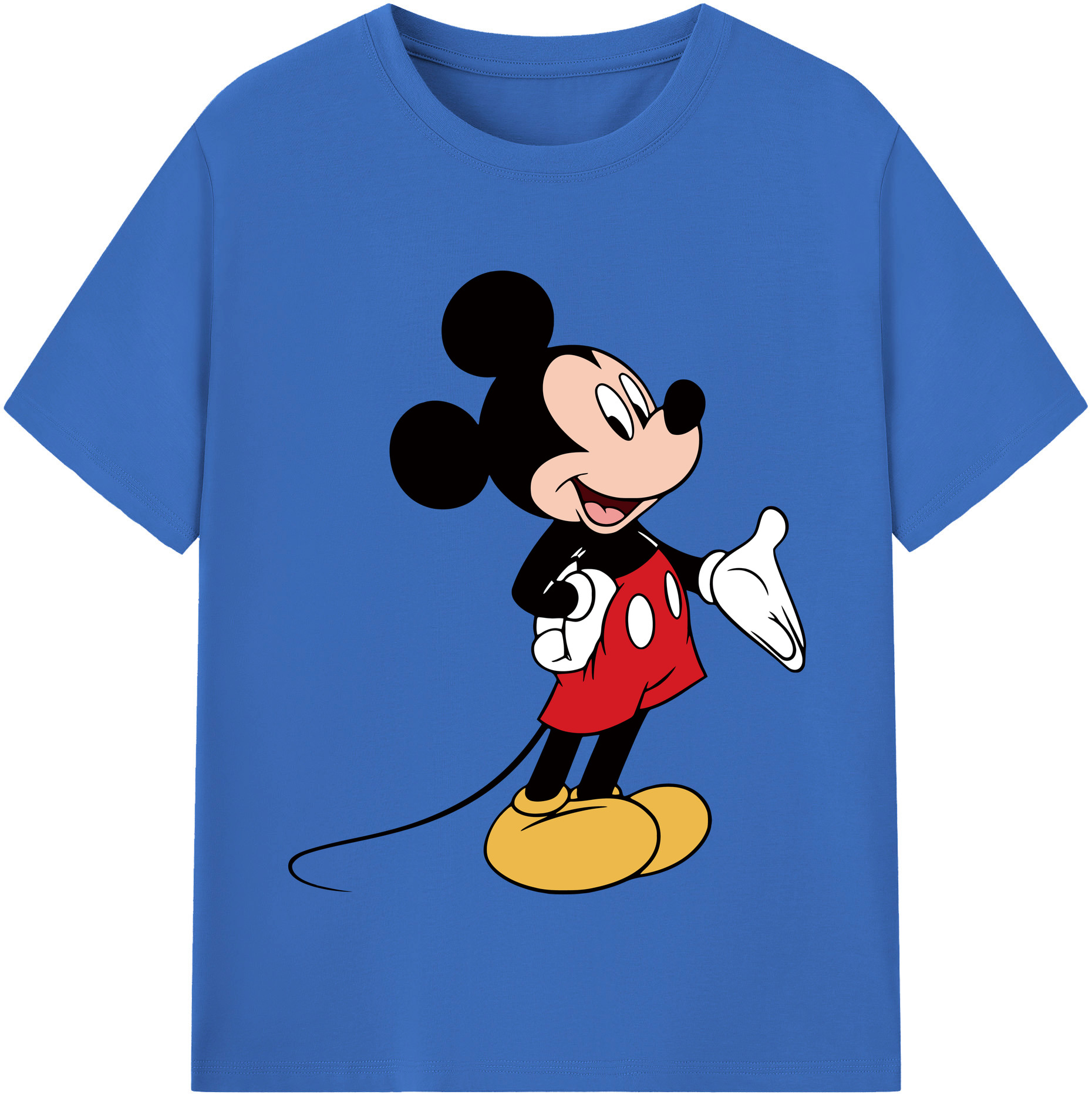 （画像用） ミッキーマウス Mickey Mouse 綿100％半袖Tシャツ（フロントプリント）
