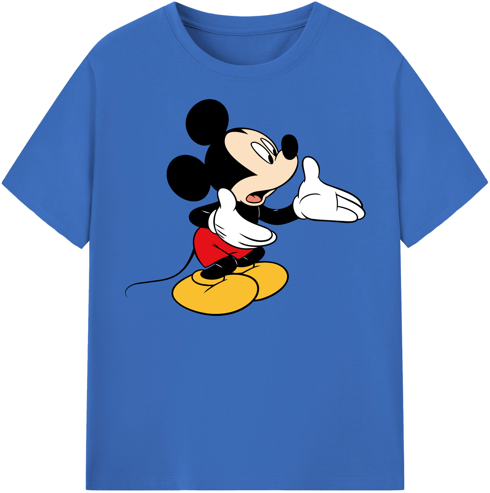 （画像用） ミッキーマウス Mickey Mouse 綿100％半袖Tシャツ（フロントプリント）
