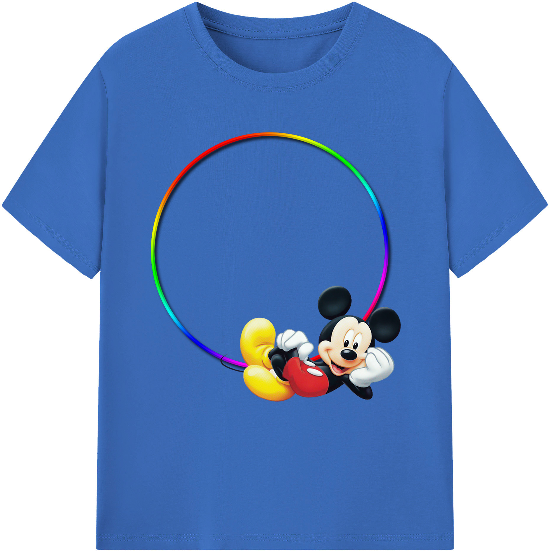 （画像用） ミッキーマウス Mickey Mouse 綿100％半袖Tシャツ（フロントプリント）