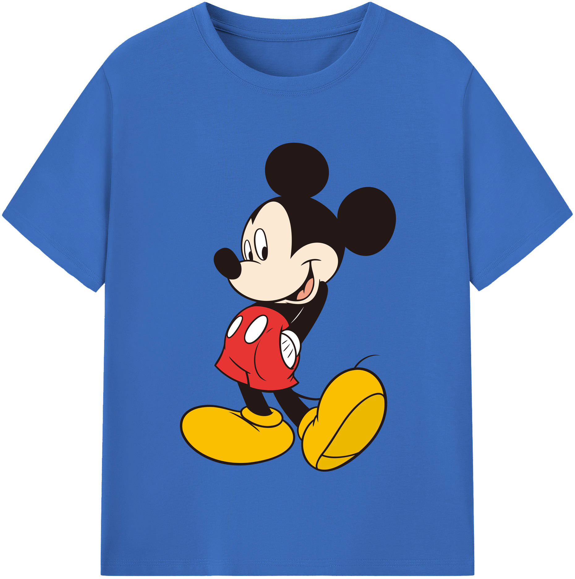 （画像用） ミッキーマウス Mickey Mouse 綿100％半袖Tシャツ（フロントプリント）