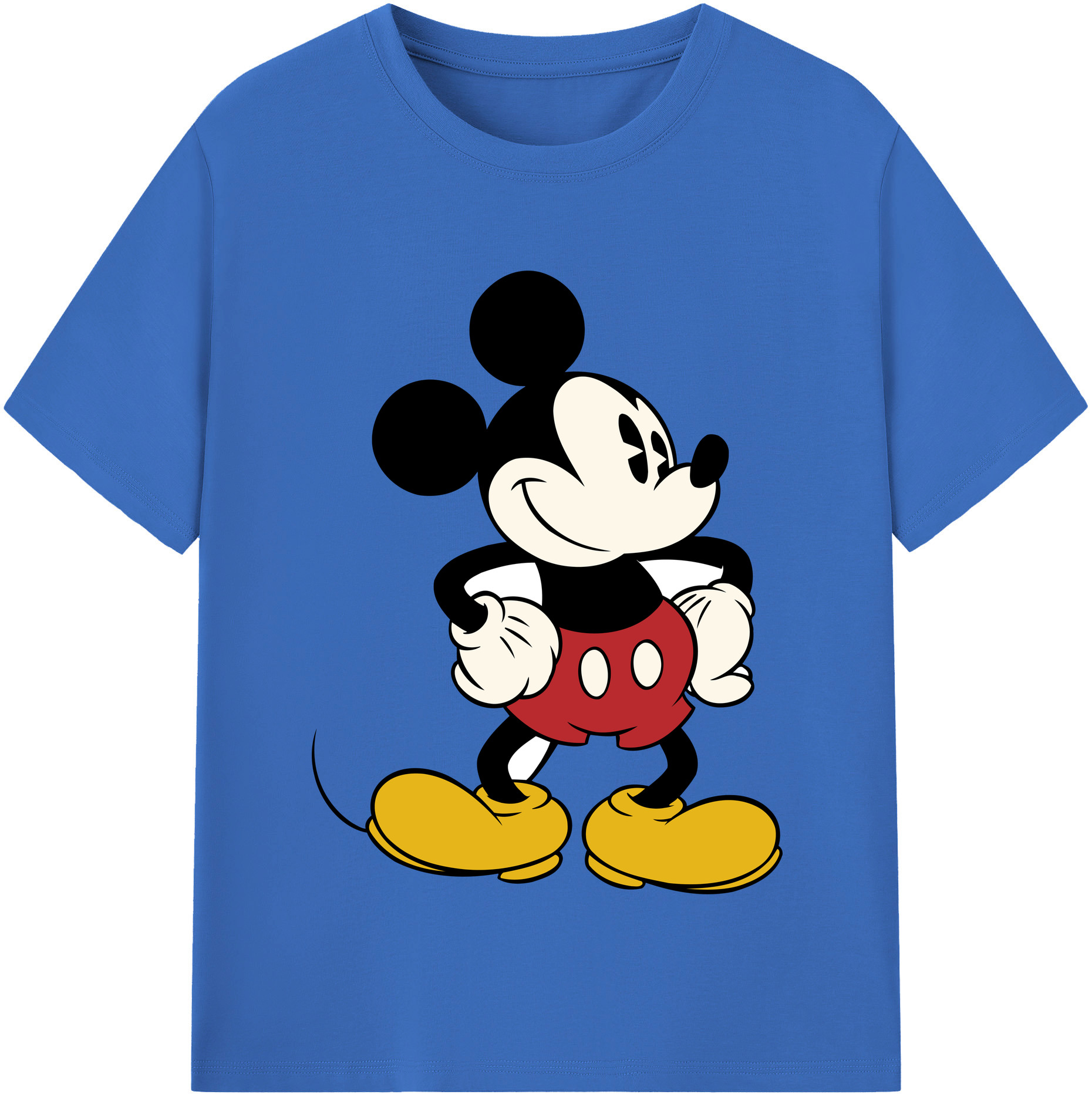 （画像用） ミッキーマウス Mickey Mouse 綿100％半袖Tシャツ（フロントプリント）