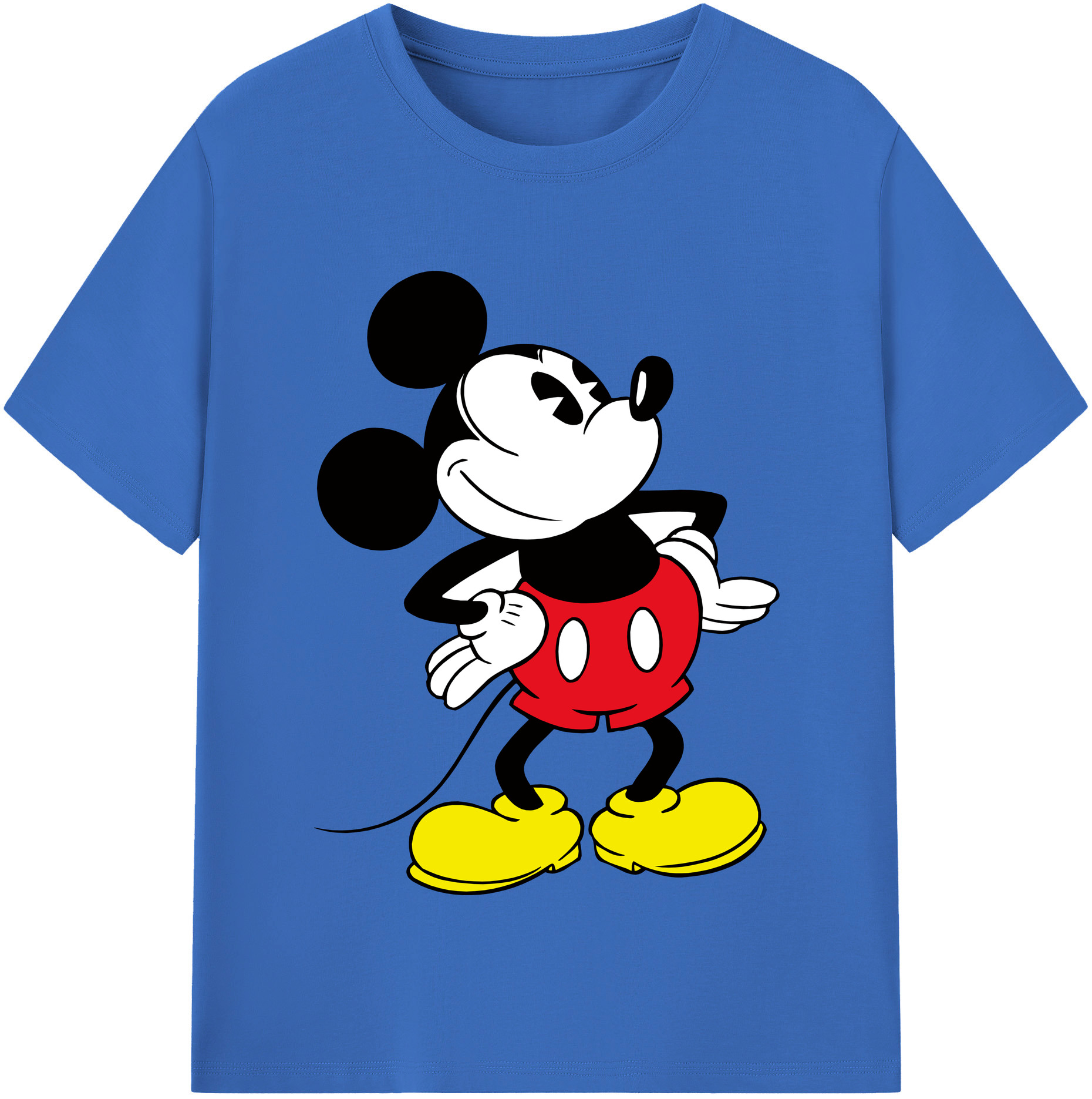 （画像用） ミッキーマウス Mickey Mouse 綿100％半袖Tシャツ（フロントプリント）
