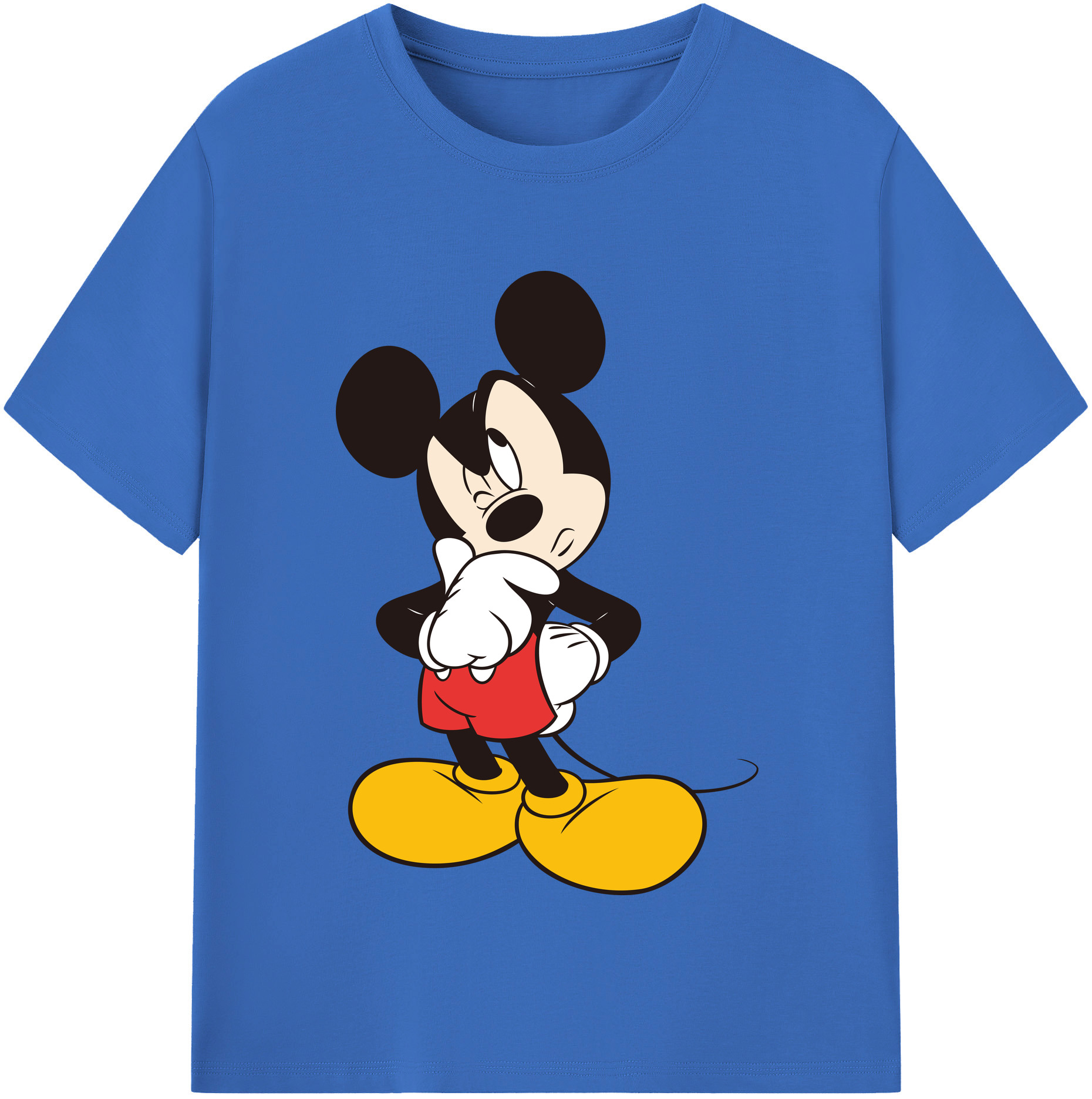 （画像用） ミッキーマウス Mickey Mouse 綿100％半袖Tシャツ（フロントプリント）