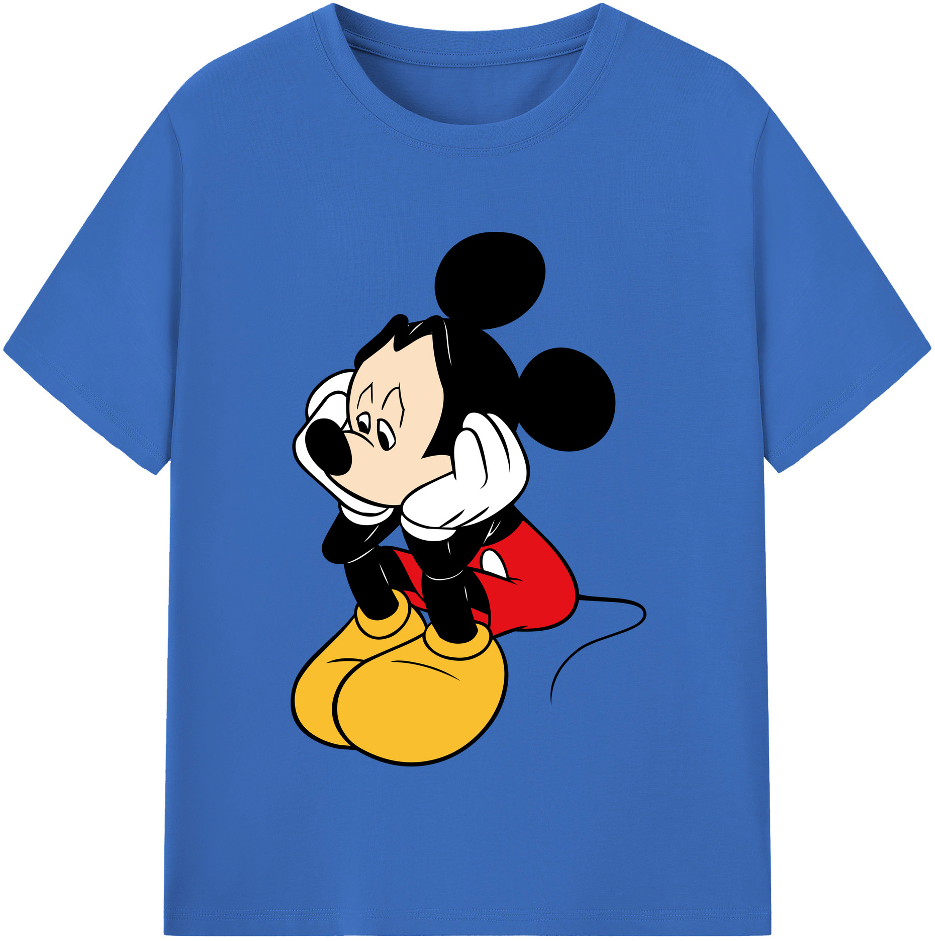 （画像用） ミッキーマウス Mickey Mouse 綿100％半袖Tシャツ（フロントプリント）